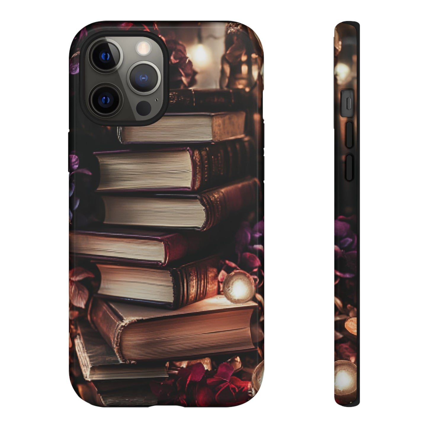 Book Lover Phone Case - Vintage Dark Academia Books - iPhone 16 15 14 13 12 11, Samsung Galaxy & Google Pixel Phone Covers