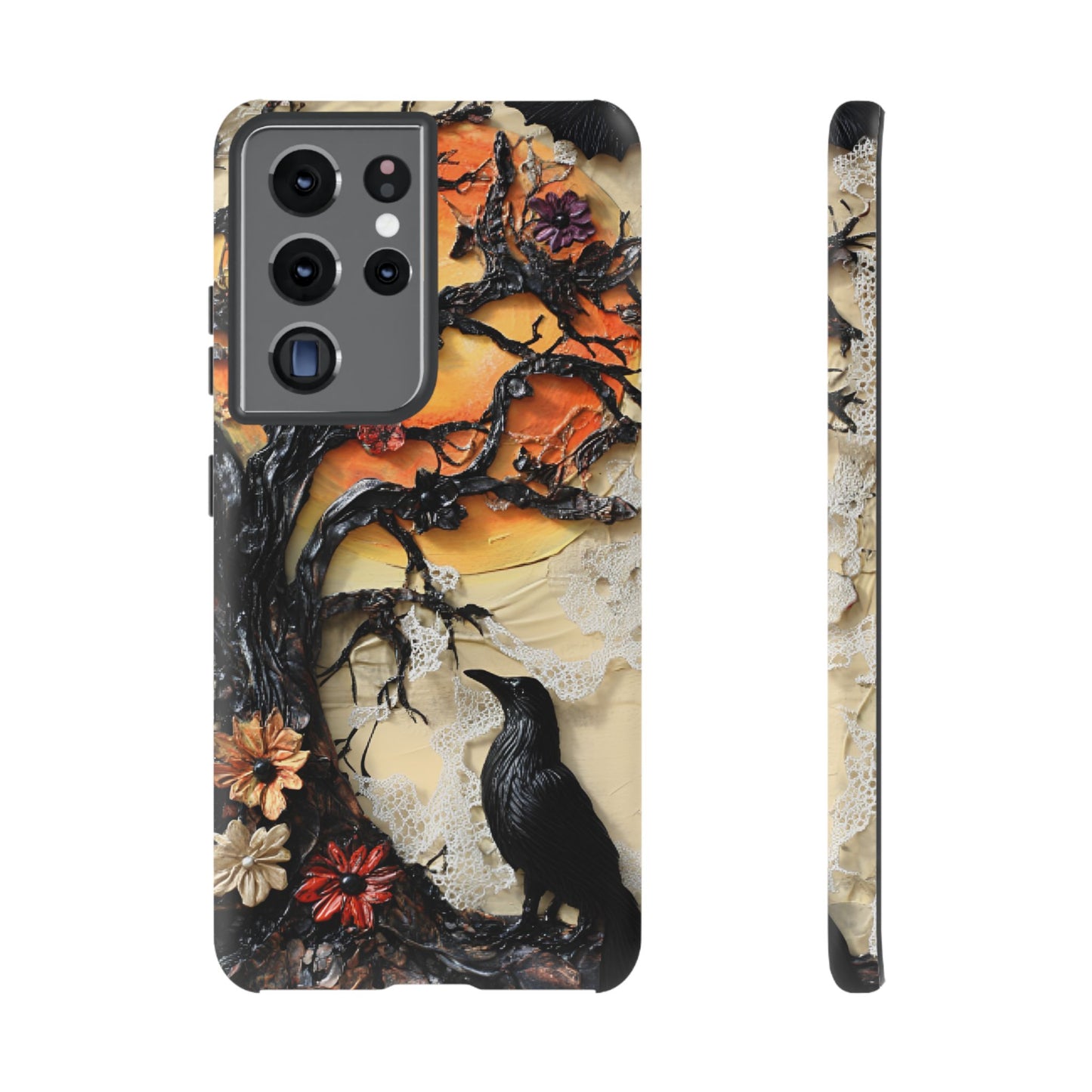 Gothic Raven Phone Case - Fantasy Goth Phone Cases for iPhone 16 15 14 13 12 11, Samsung Galaxy & Google Pixel