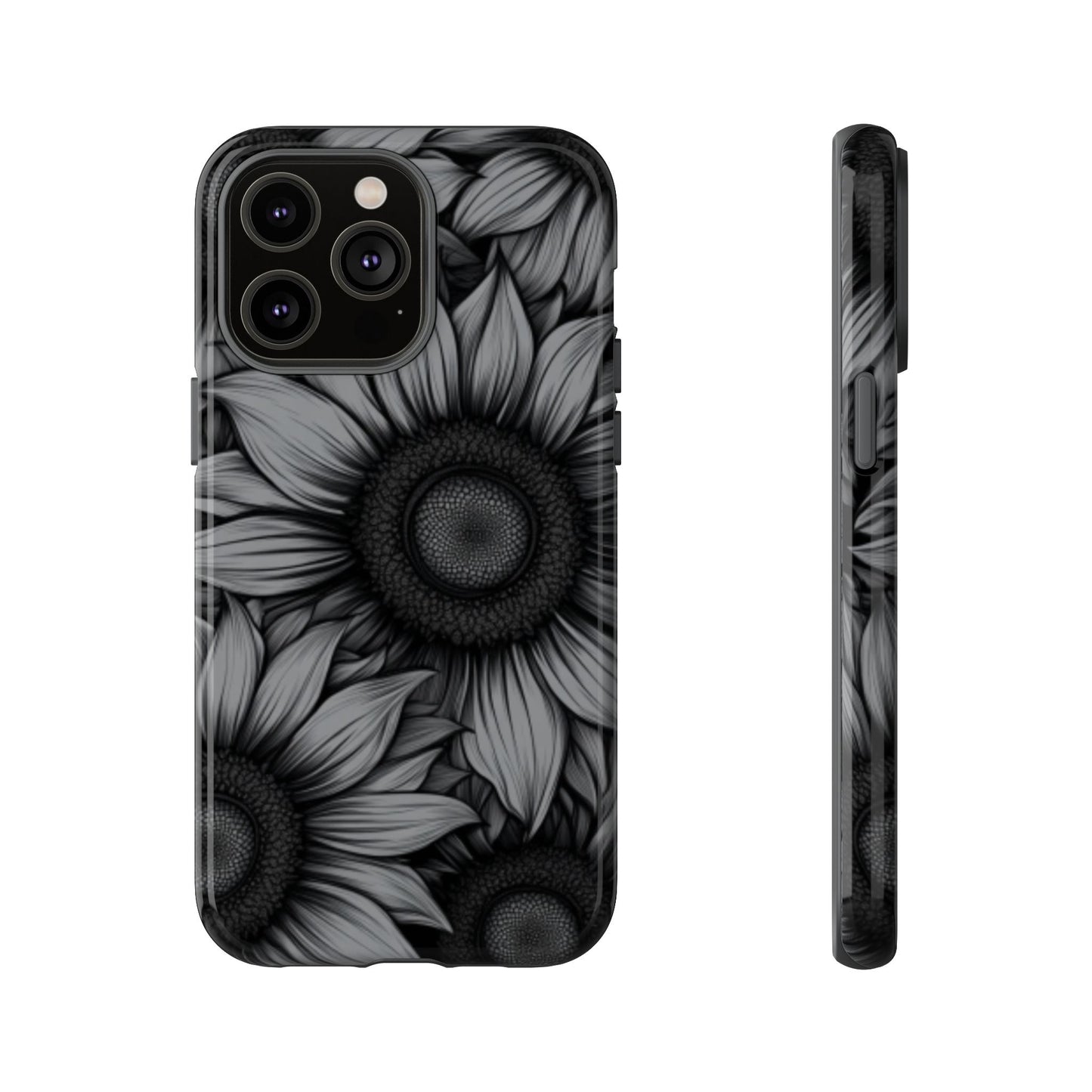 Sunflower Phone Case - Dark Gothic Floral Phone Cases for Phone 16 15 14 13 12 11, Samsung Galaxy & Google Pixel