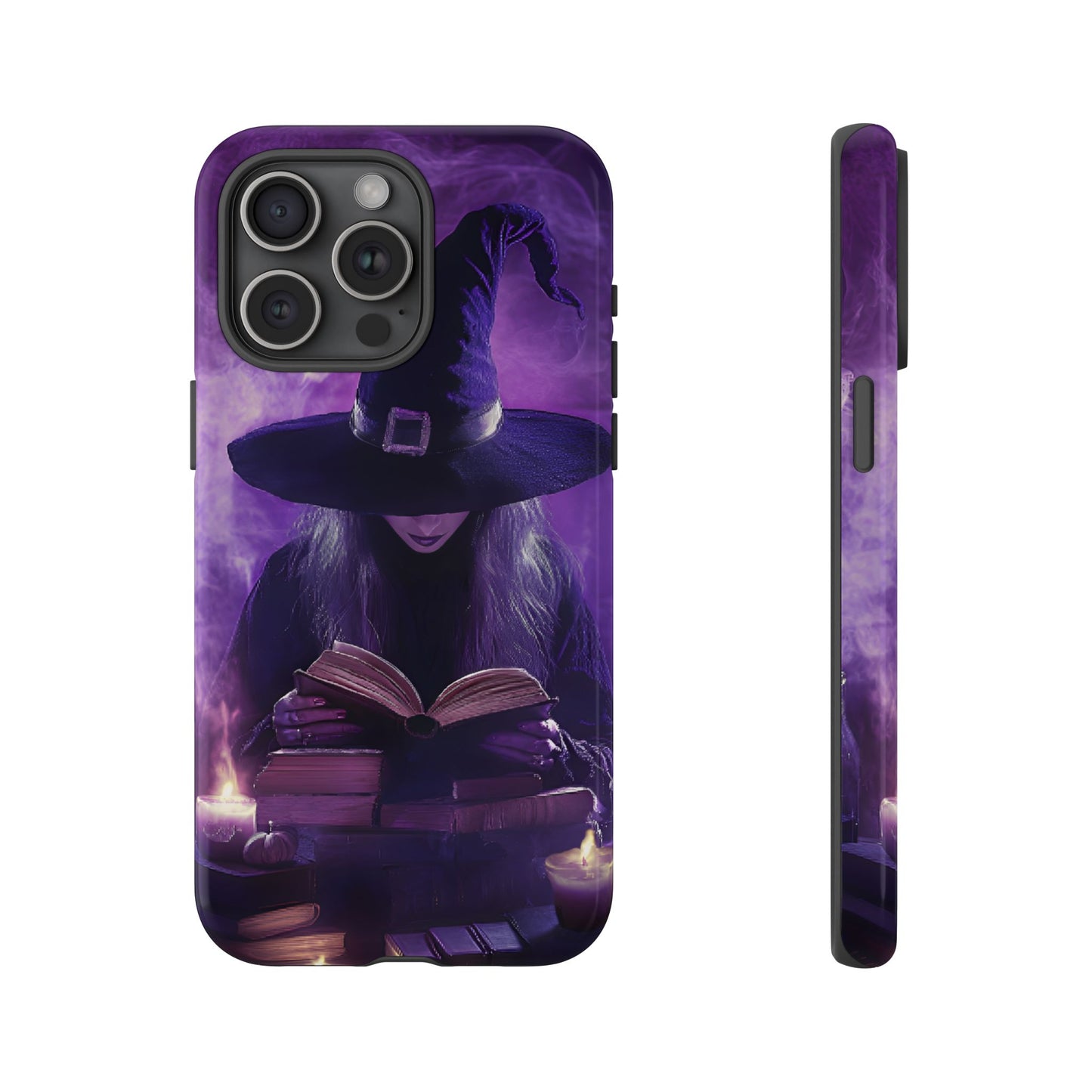 Witch Reading Book Phone Case - Witchy  Halloween Phone Cases - iPhone 16 15 14 13 12 11, Samsung Galaxy & Google Pixel Phone Covers