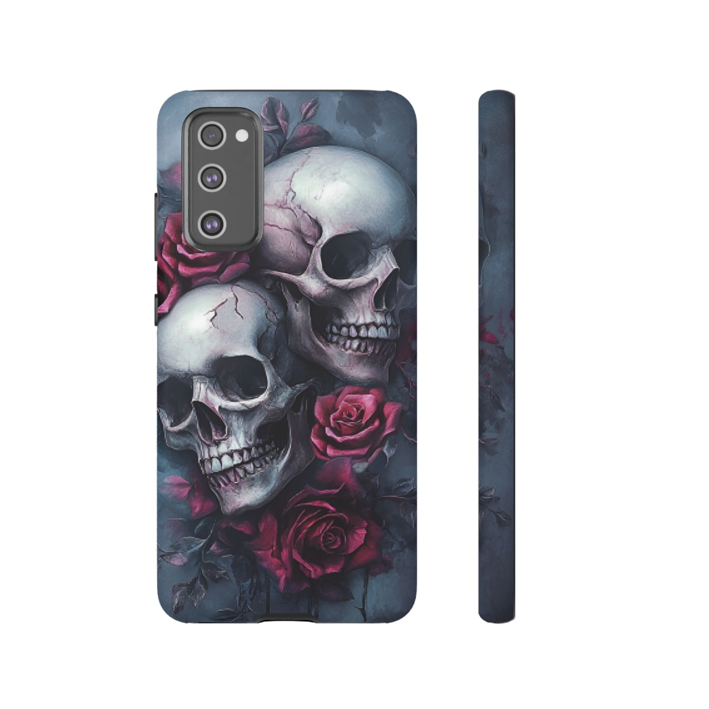 Skulls and Roses Phone Case - Gothic Dark Romance Phone Cases - iPhone 16 15 14 13 12 11, Samsung Galaxy & Google Pixel Phone Covers