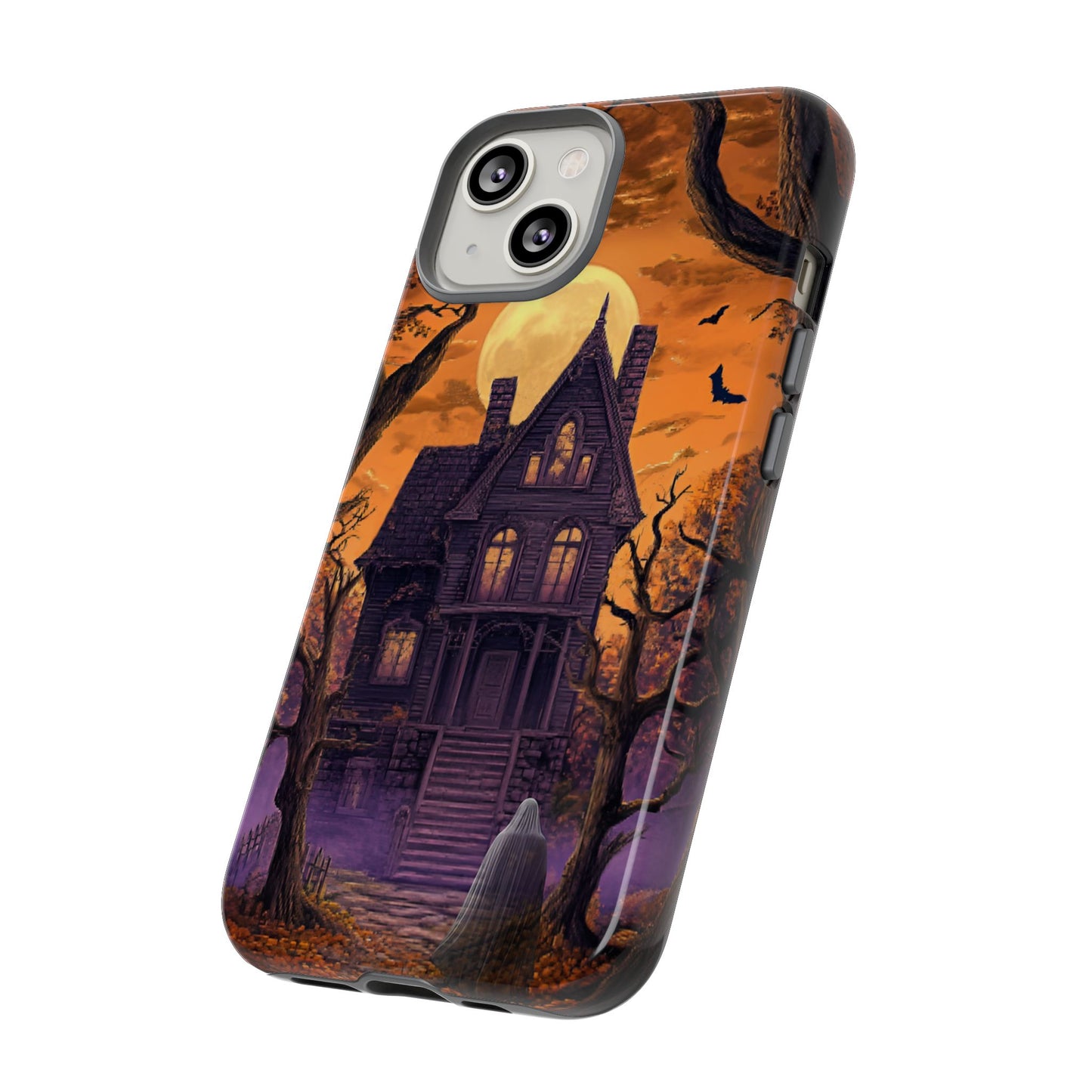 Halloween Haunted Mansion and Ghost Phone Case - Spooky Season Phone Cases - iPhone 16 15 14 13 12 11, Samsung Galaxy & Google Pixel Phone Covers