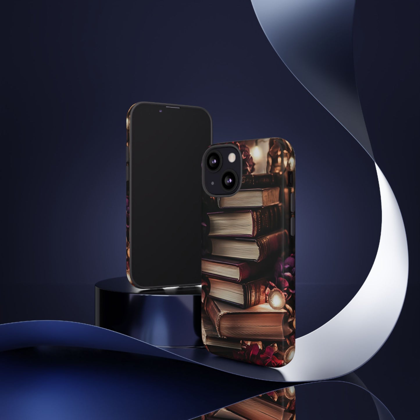 Book Lover Phone Case - Vintage Dark Academia Books - iPhone 16 15 14 13 12 11, Samsung Galaxy & Google Pixel Phone Covers