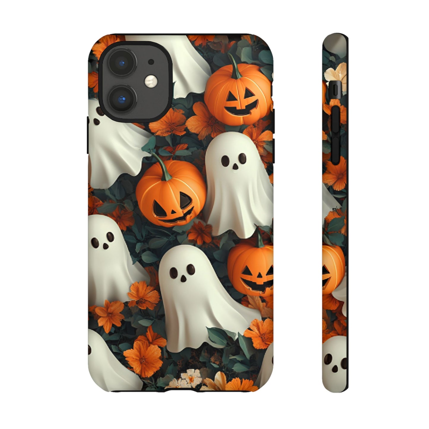 Halloween Ghosts and Pumpkins Phone Case - Spooky and Cute Phone Cases - iPhone 16 15 14 13 12 11, Samsung Galaxy & Google Pixel Phone Covers