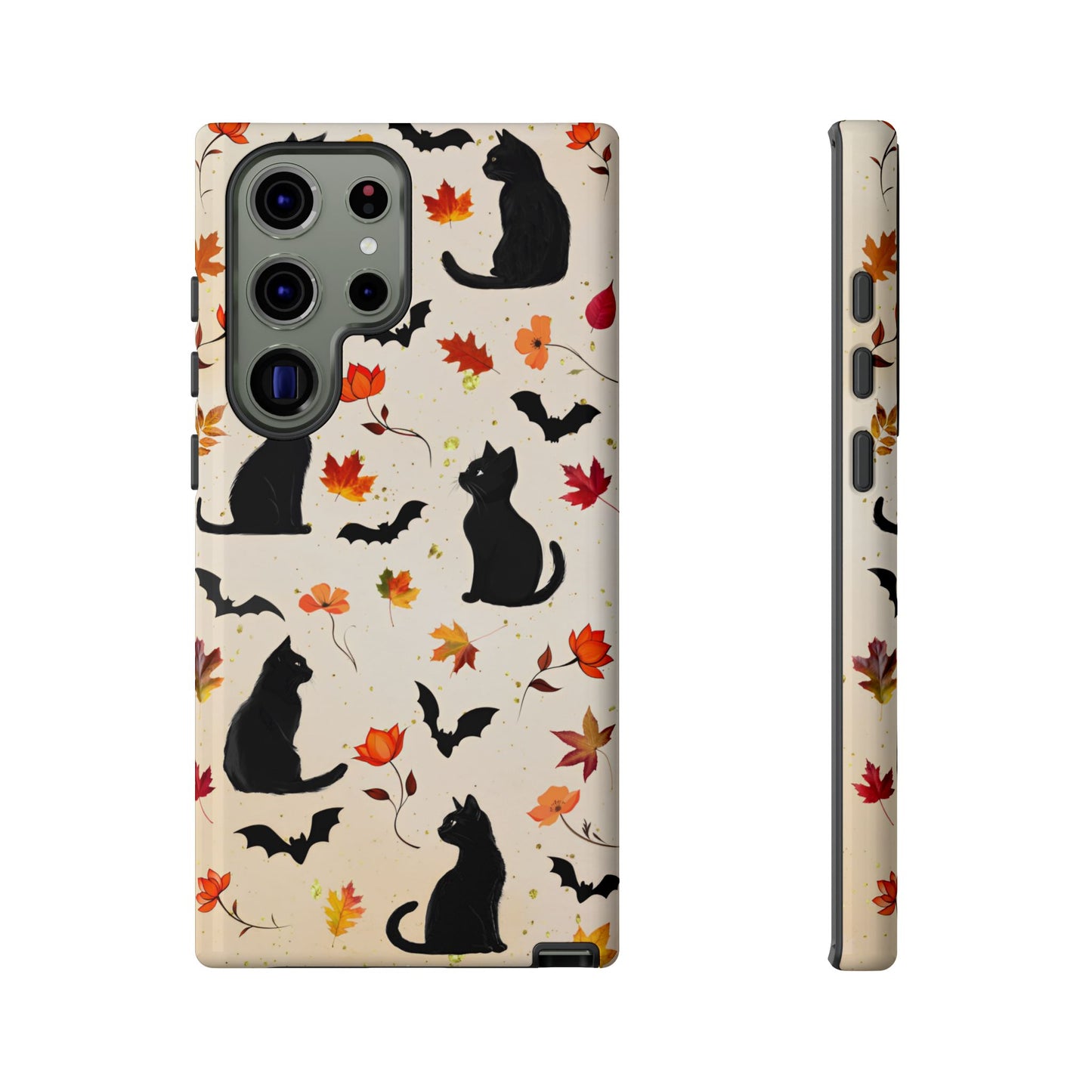 Cute Black Cats Halloween Phone Case - Aesthetic Fall Phone Cases - iPhone 16 15 14 13 12 11, Samsung Galaxy & Google Pixel Phone Covers