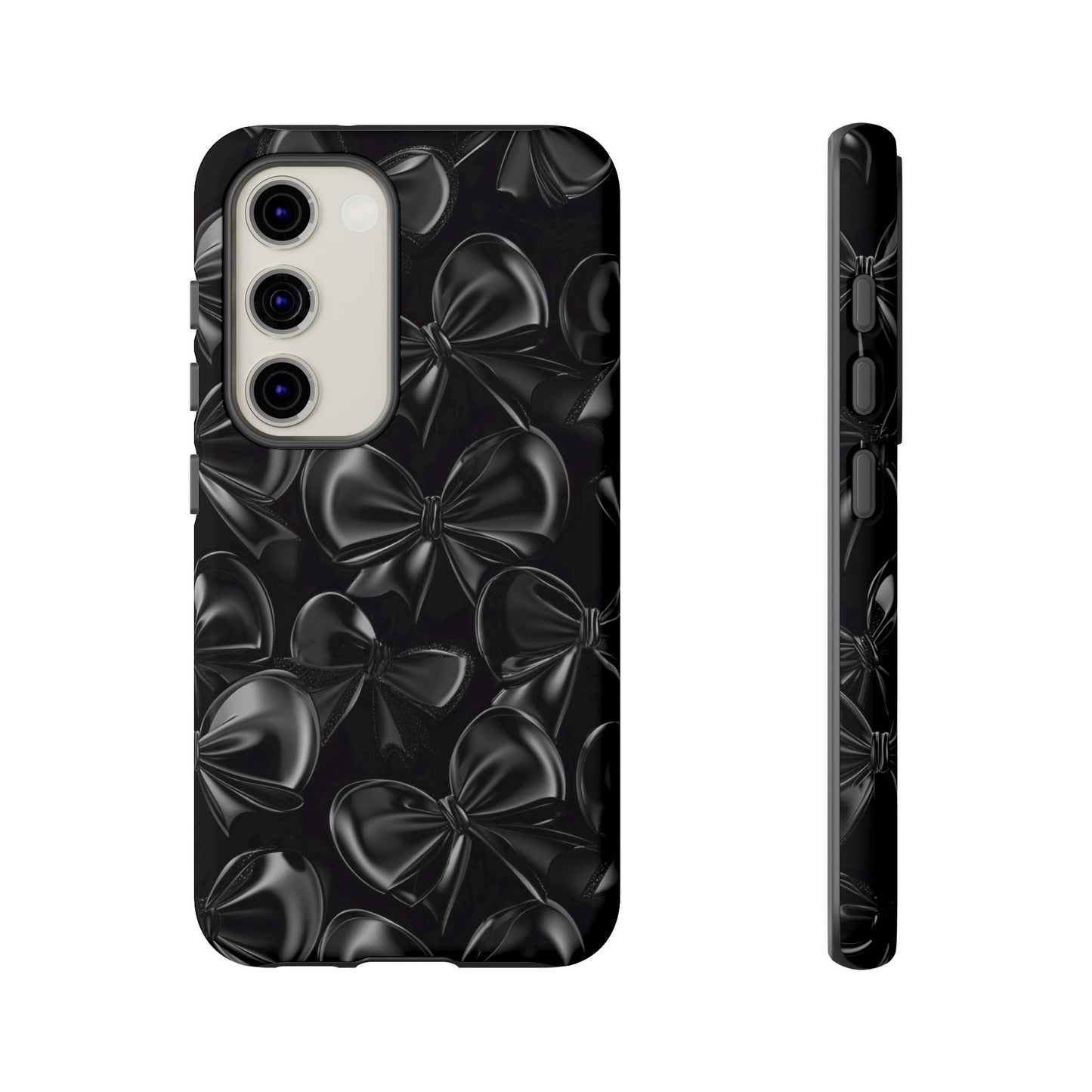 Black Bow Phone Case - Gothic Dark Coquette Phone Cover for iPhone 16 15 14 13 12 11, Samsung Galaxy & Google Pixel