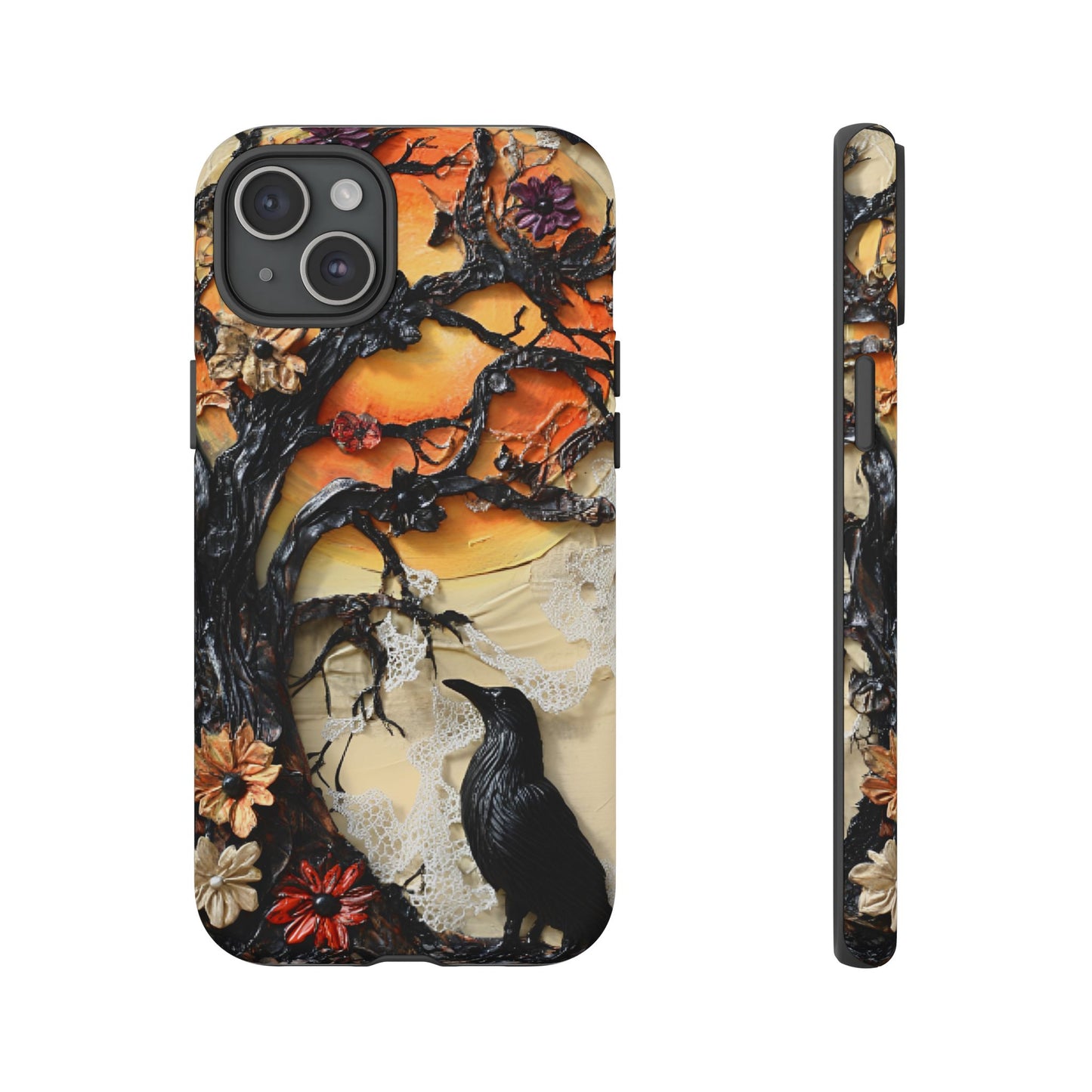 Gothic Raven Phone Case - Fantasy Goth Phone Cases for iPhone 16 15 14 13 12 11, Samsung Galaxy & Google Pixel