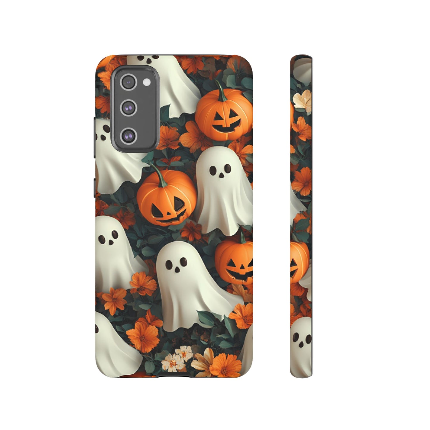 Halloween Ghosts and Pumpkins Phone Case - Spooky and Cute Phone Cases - iPhone 16 15 14 13 12 11, Samsung Galaxy & Google Pixel Phone Covers