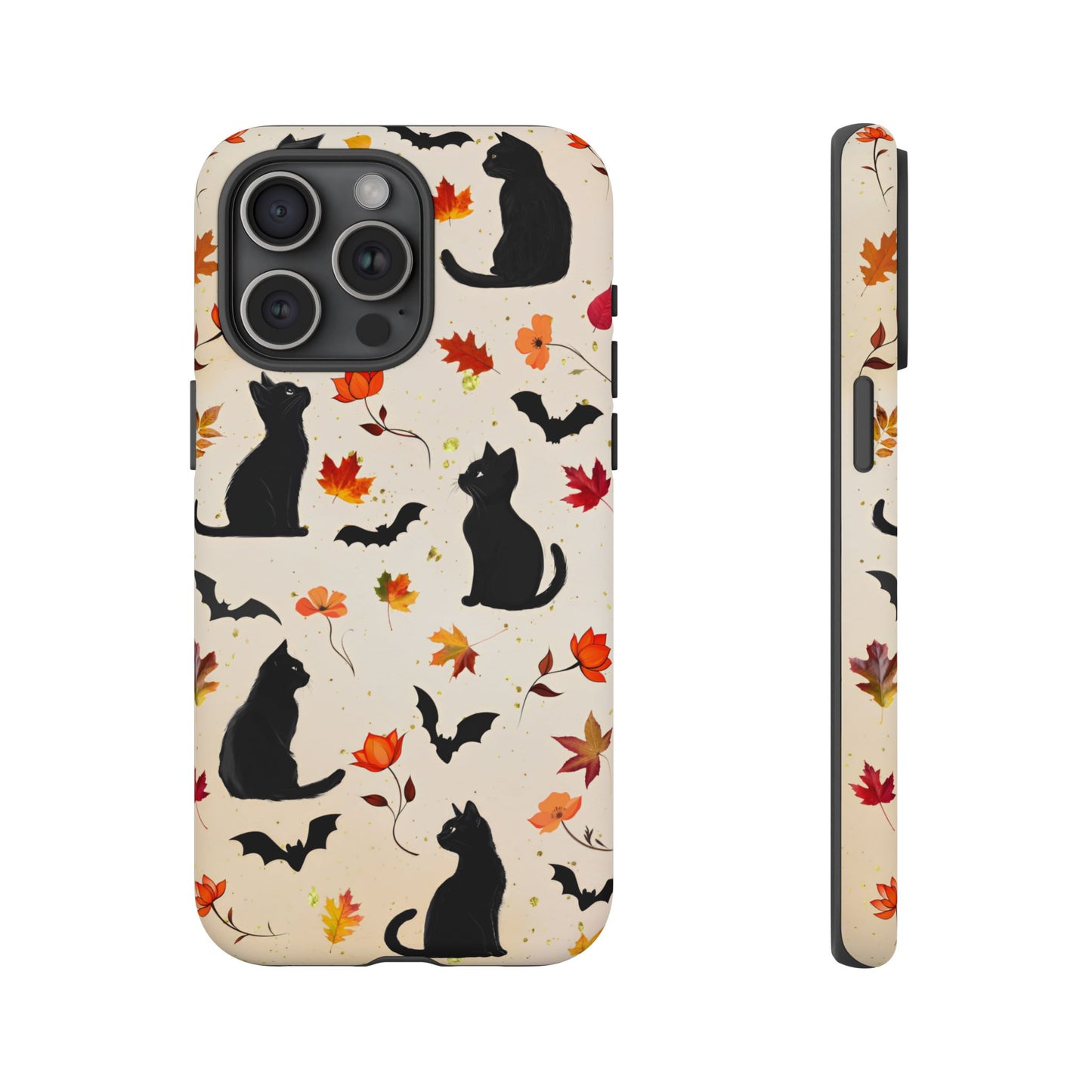 Cute Black Cats Halloween Phone Case - Aesthetic Fall Phone Cases for iPhone 16 15 14 13 12 11, Samsung Galaxy & Google Pixel