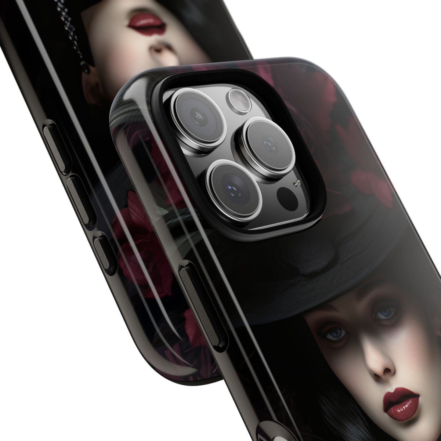 Victorian Goth Phone Case with Vintage Gothic Woman for iPhone 16 15 14 13 12 11, Samsung Galaxy & Google Pixel