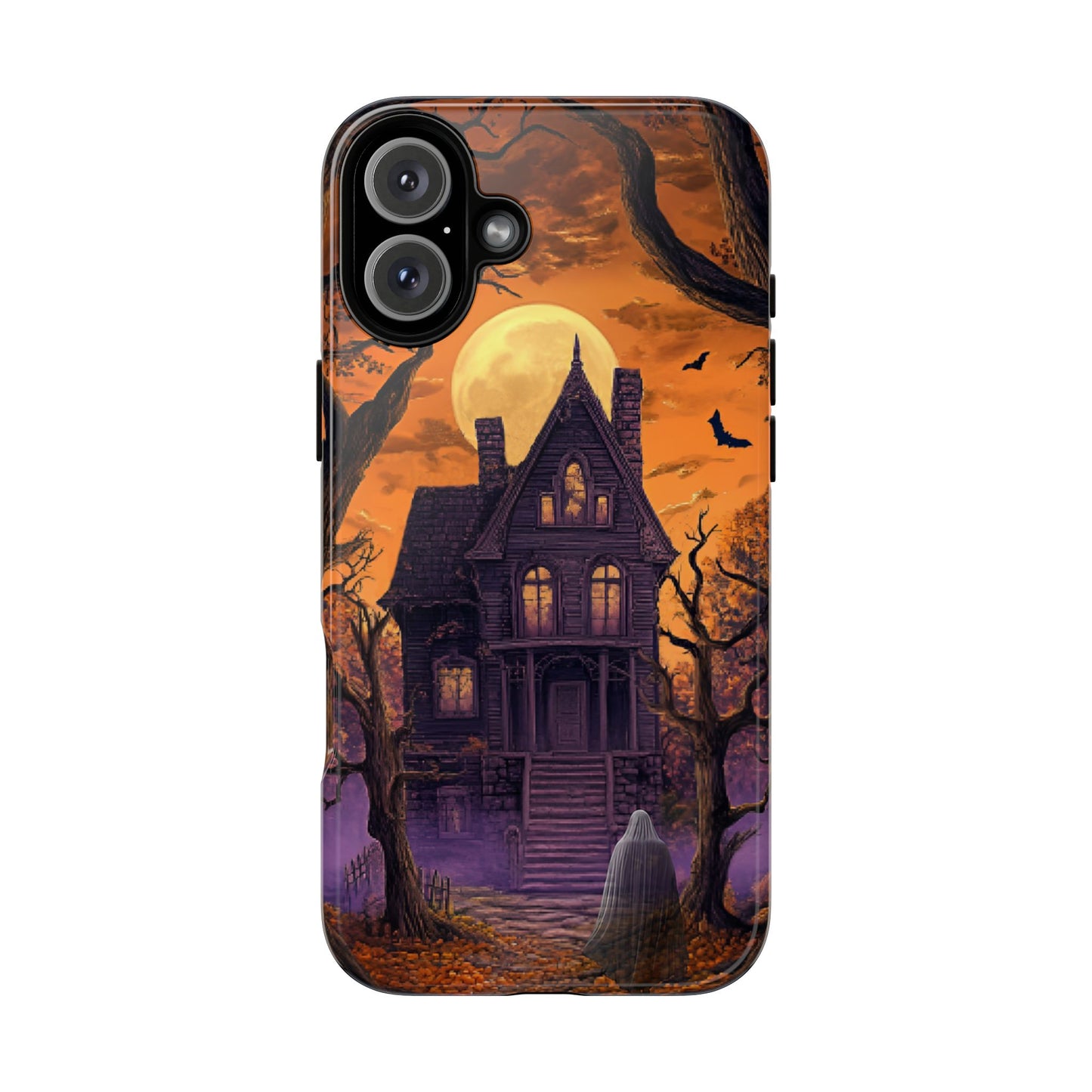 Halloween Haunted Mansion and Ghost Phone Case - Spooky Season Phone Cases - iPhone 16 15 14 13 12 11, Samsung Galaxy & Google Pixel Phone Covers - Boo and Bewear