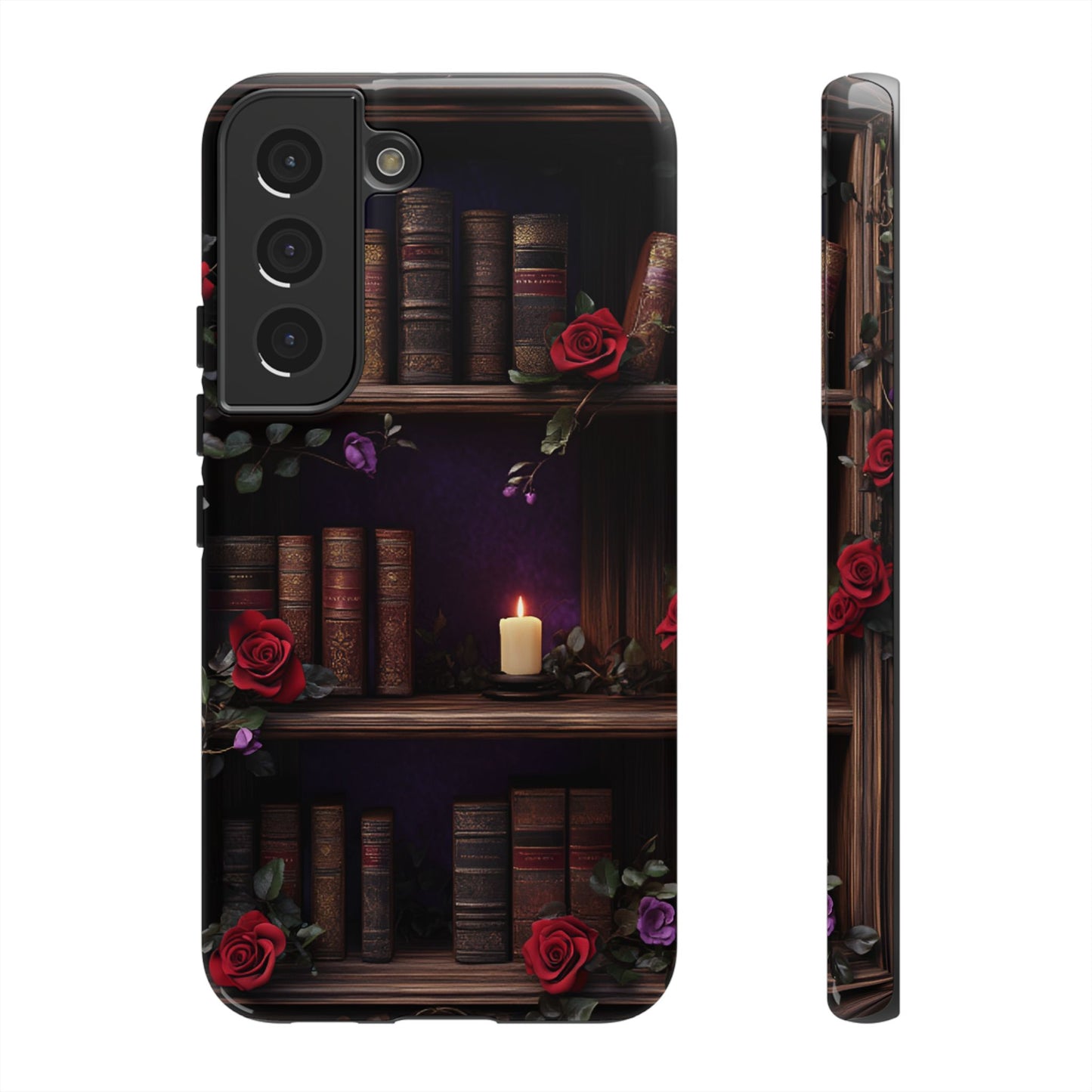 Vintage Books Phone Case - Goth Dark Academia Library Phone Cases for iPhone 16 15 14 13 12 11, Samsung Galaxy & Google Pixel