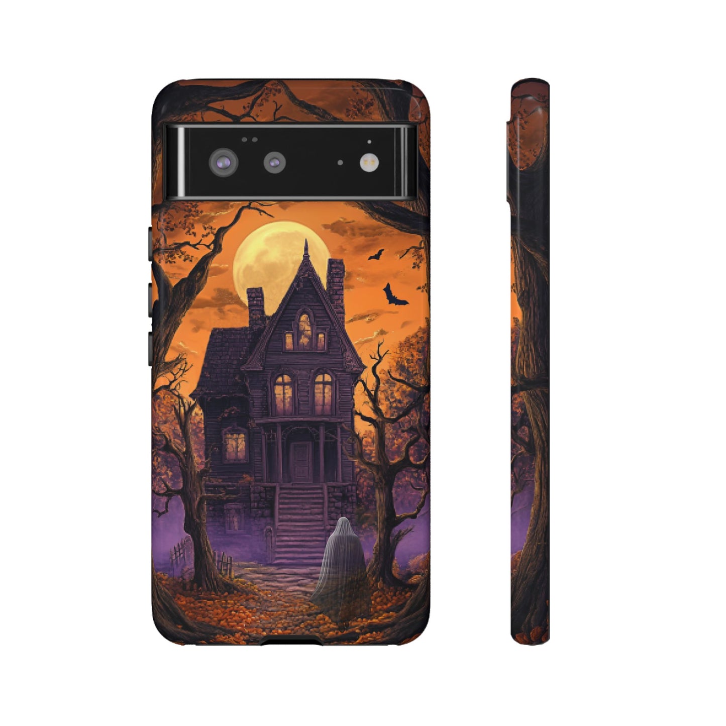 Halloween Haunted Mansion and Ghost Phone Case - Spooky Season Phone Cases - iPhone 16 15 14 13 12 11, Samsung Galaxy & Google Pixel Phone Covers