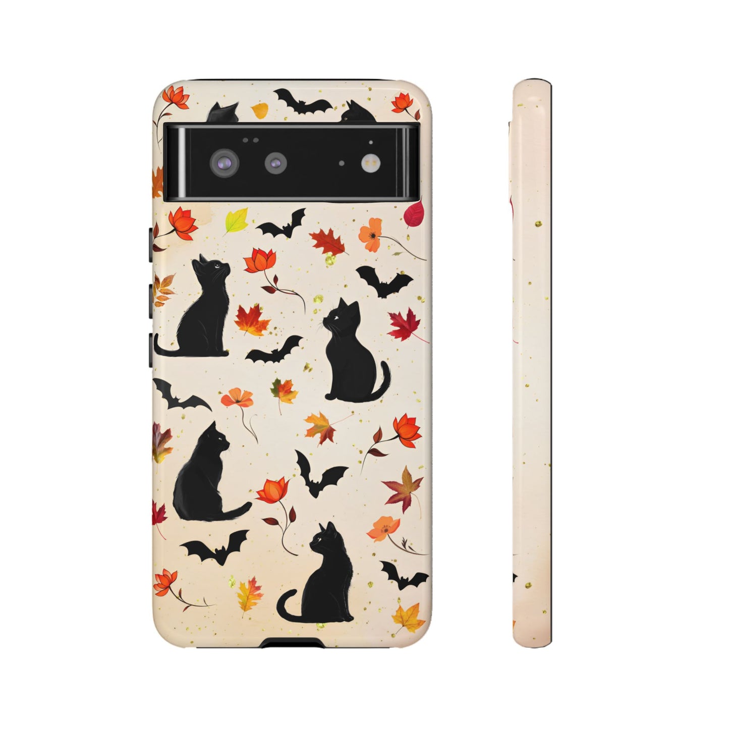 Cute Black Cats Halloween Phone Case - Aesthetic Fall Phone Cases for iPhone 16 15 14 13 12 11, Samsung Galaxy & Google Pixel