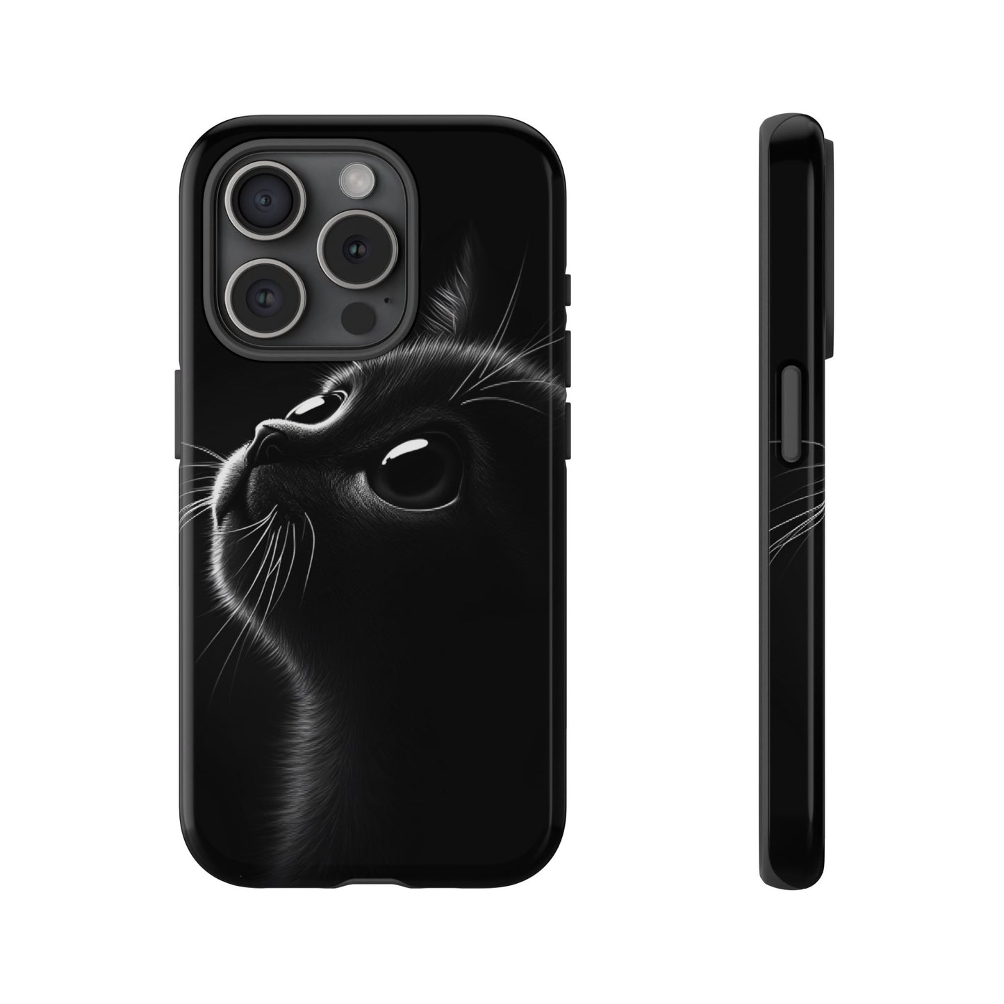 Cute Black Cat Phone Case - Cat Lover Phone Cases for iPhone 16 15 14 13 12 11, Samsung Galaxy & Google Pixel