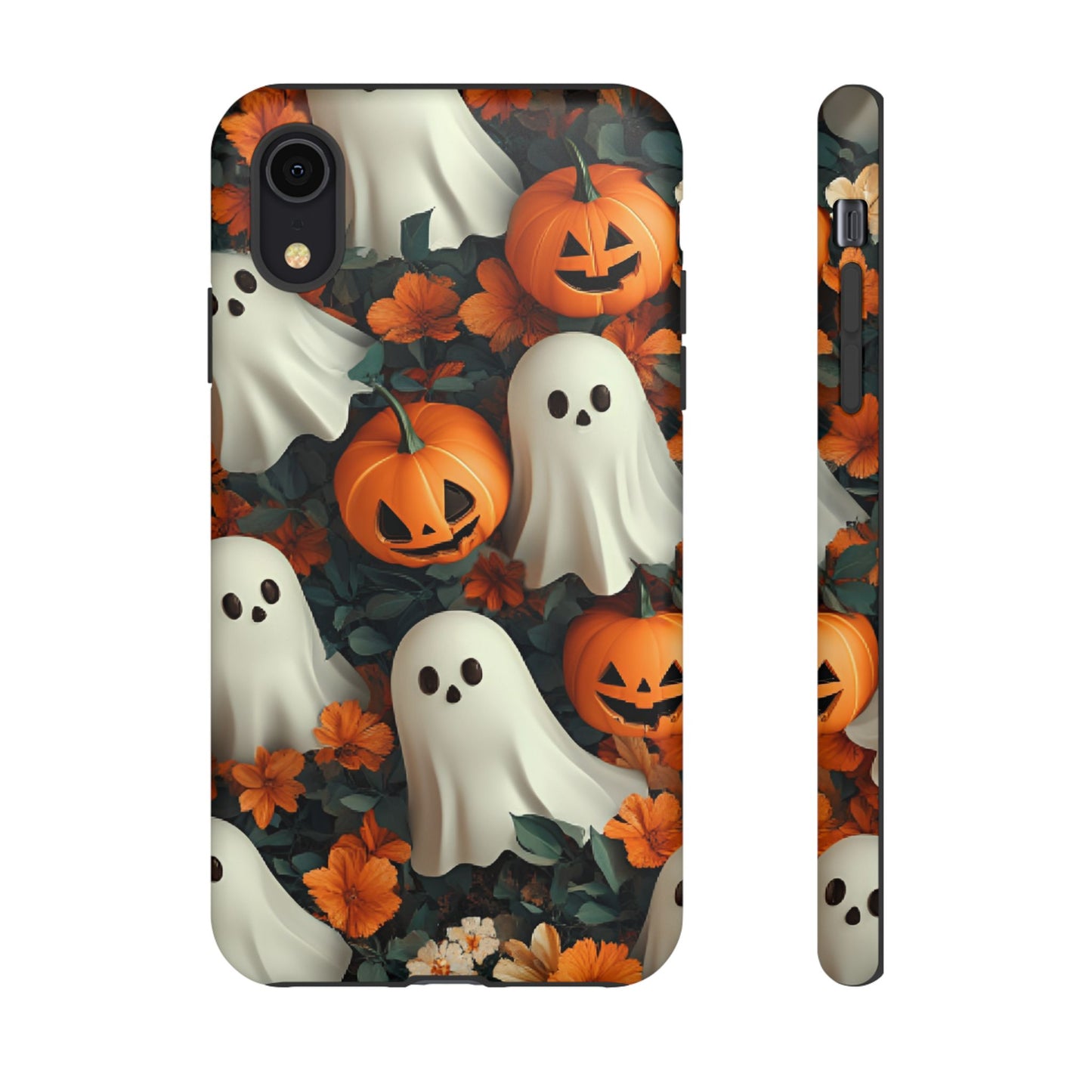 Halloween Ghosts and Pumpkins Phone Case - Spooky and Cute Phone Cases - iPhone 16 15 14 13 12 11, Samsung Galaxy & Google Pixel Phone Covers