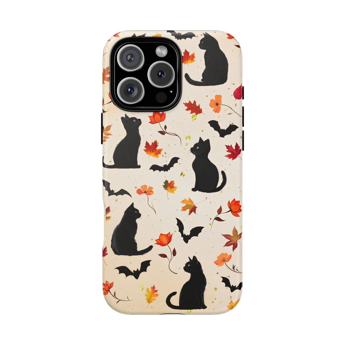 Cute Black Cats Halloween Phone Case - Aesthetic Fall Phone Cases - iPhone 16 15 14 13 12 11, Samsung Galaxy & Google Pixel Phone Covers