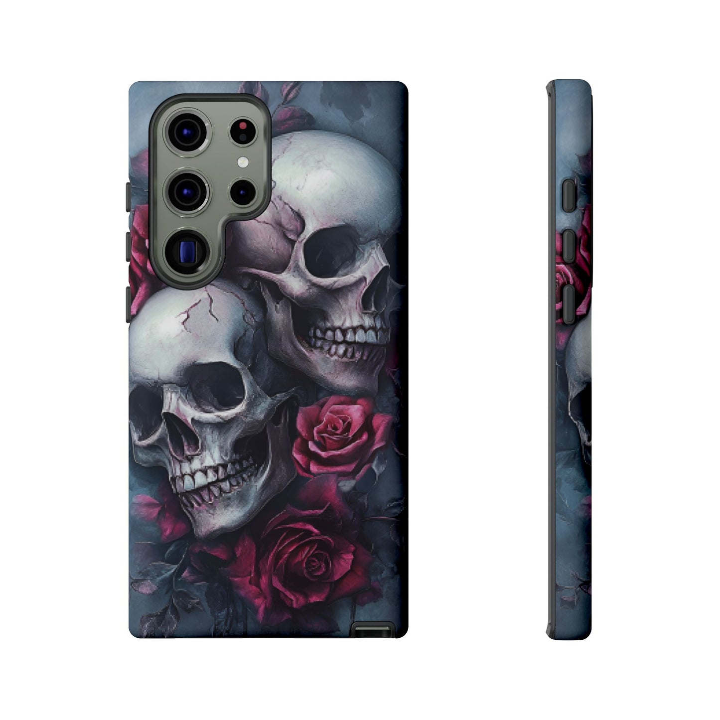 Skulls and Roses Phone Case - Gothic Dark Romance Phone Cases - iPhone 16 15 14 13 12 11, Samsung Galaxy & Google Pixel Phone Covers