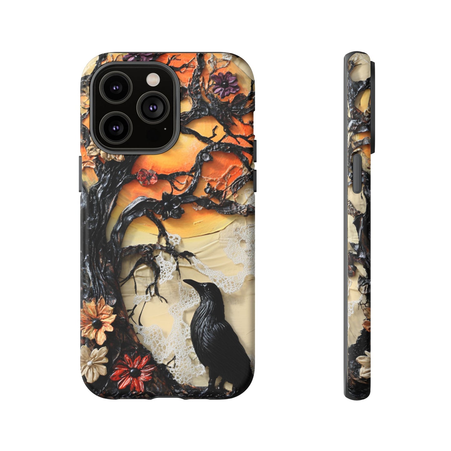 Gothic Raven Phone Case - Fantasy Goth Phone Cases for iPhone 16 15 14 13 12 11, Samsung Galaxy & Google Pixel