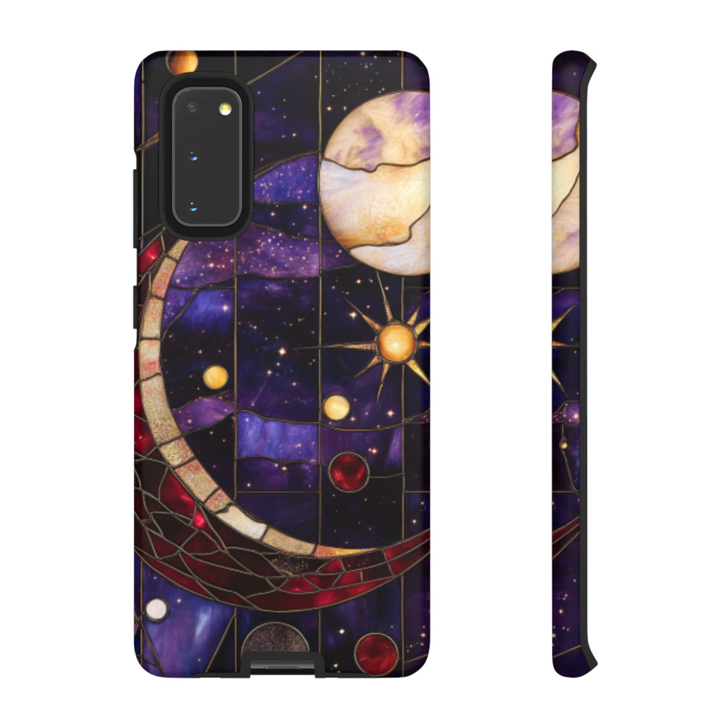 Celestial Stained Glass Phone Case - iPhone 16 15 14 13 12 11, Samsung Galaxy & Google Pixel Phone Covers