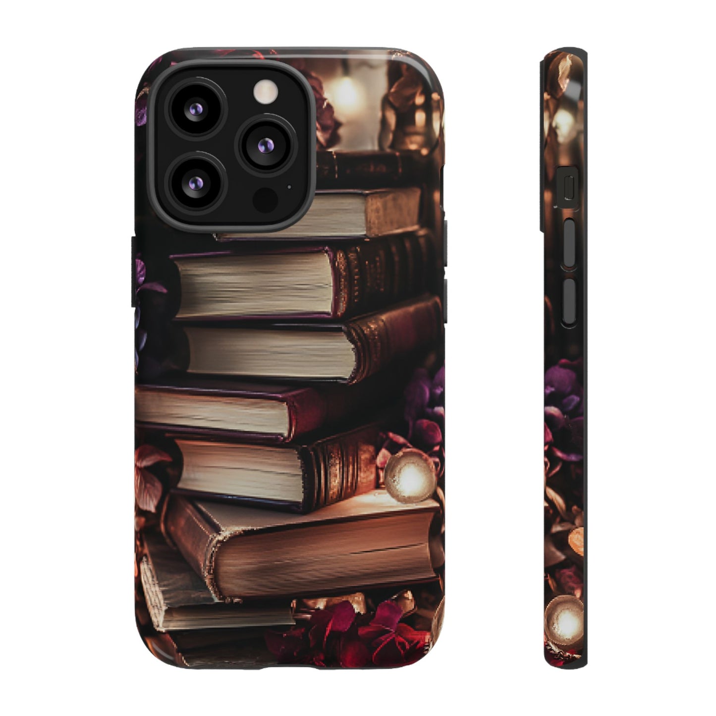 Book Lover Phone Case - Vintage Dark Academia Books - iPhone 16 15 14 13 12 11, Samsung Galaxy & Google Pixel Phone Covers