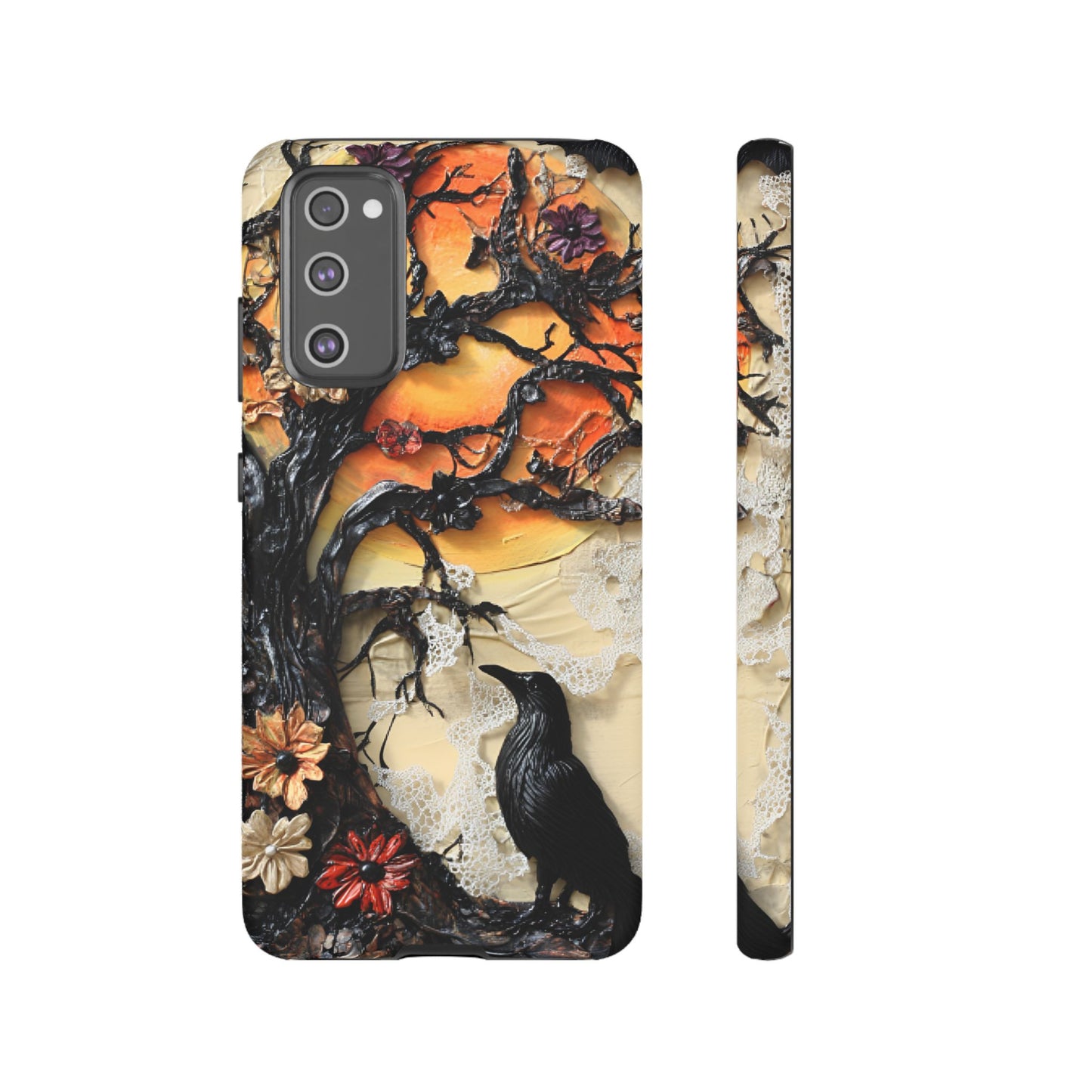 Gothic Raven Phone Case - Fantasy Goth Phone Cases for iPhone 16 15 14 13 12 11, Samsung Galaxy & Google Pixel