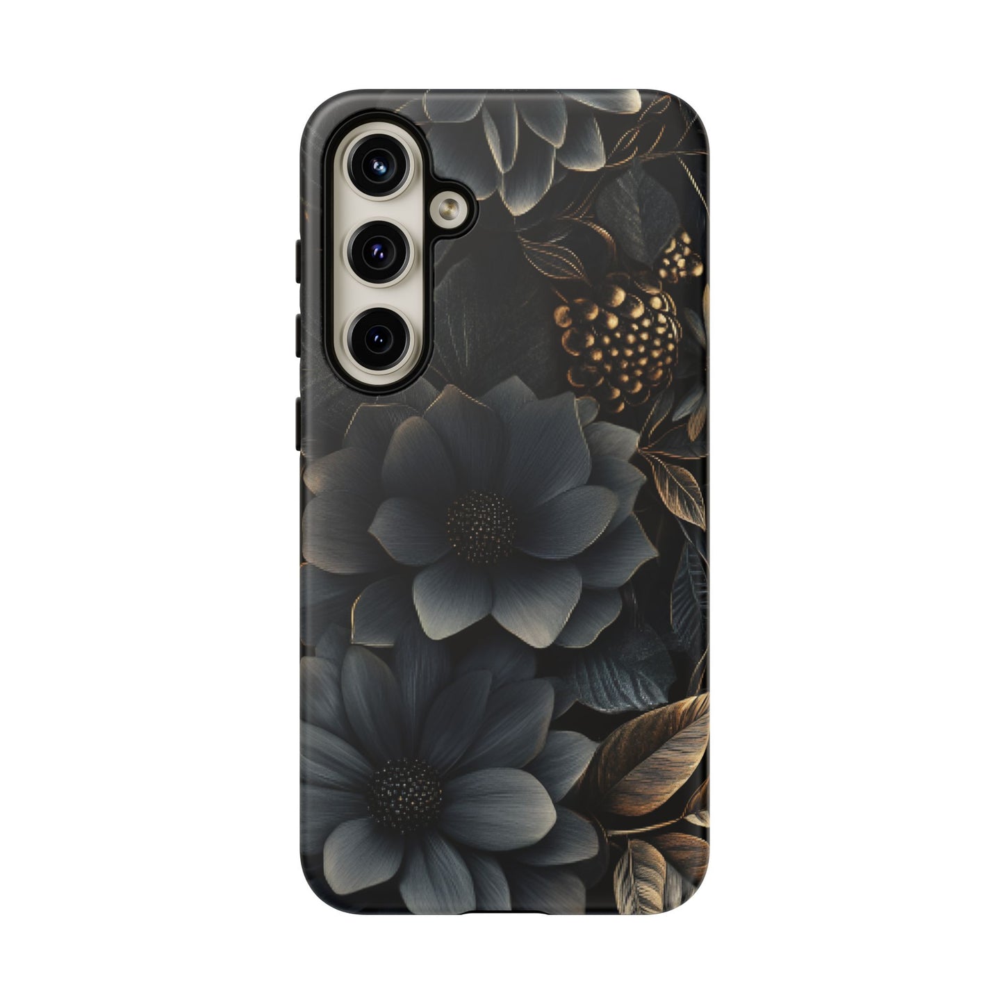 Dark Flower Phone Case - iPhone 16 15 14 13 12 11, Samsung Galaxy & Google Pixel Phone Covers