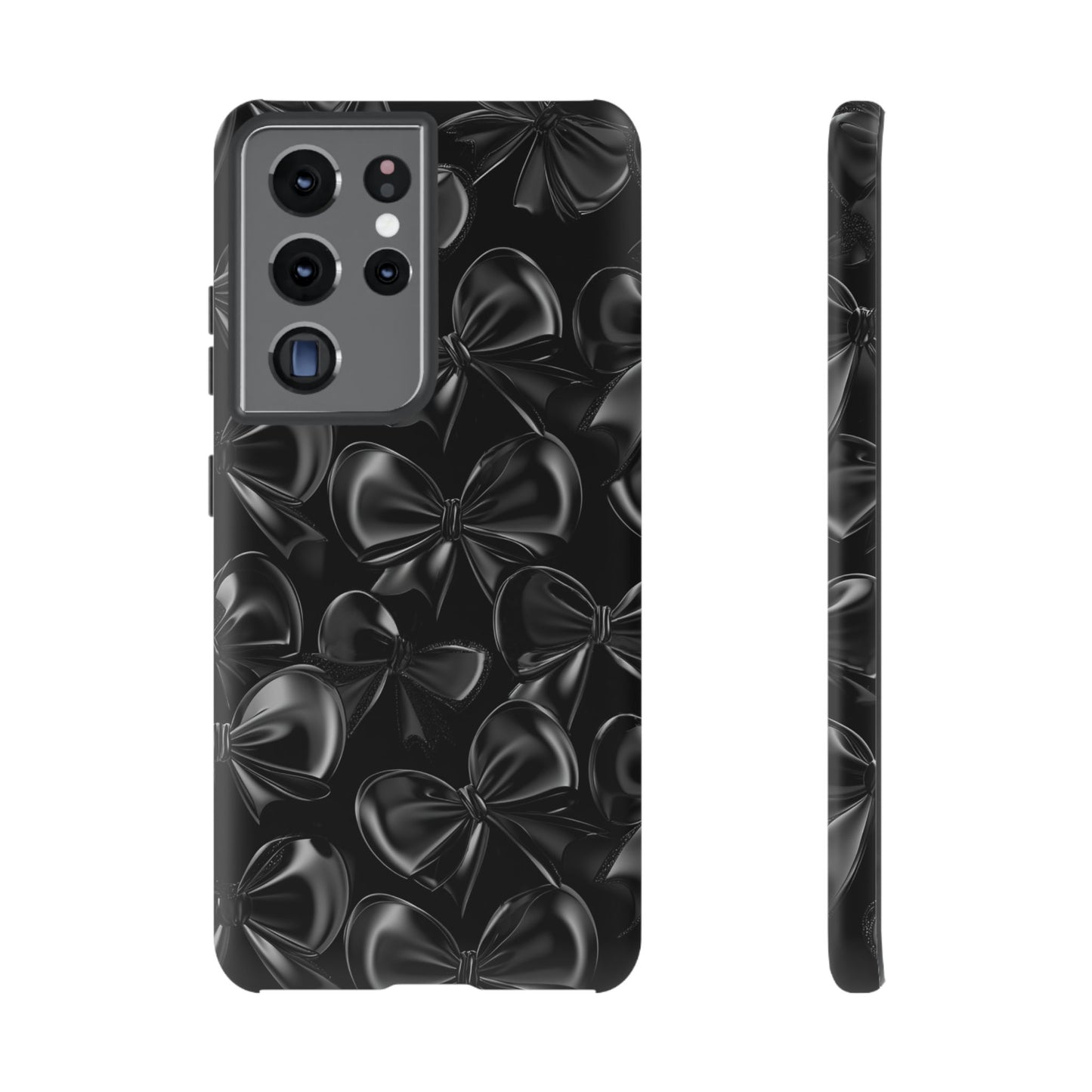 Black Bow Phone Case - Gothic Dark Coquette Phone Cover - iPhone 16 15 14 13 12 11, Samsung Galaxy & Google Pixel Phone Covers