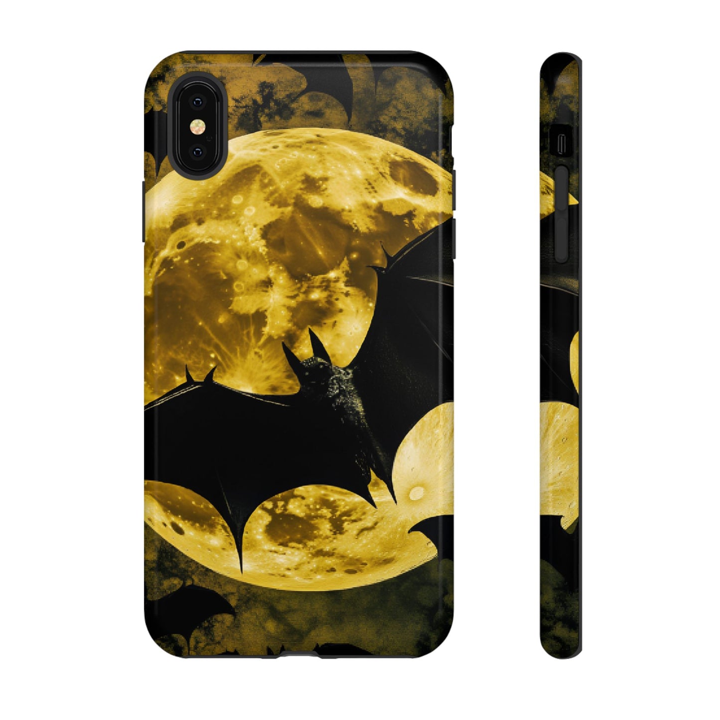 Gothic Bat and Moon Phone Case - Spooky Halloween Phone Cases - iPhone 16 15 14 13 12 11, Samsung Galaxy & Google Pixel Phone Covers