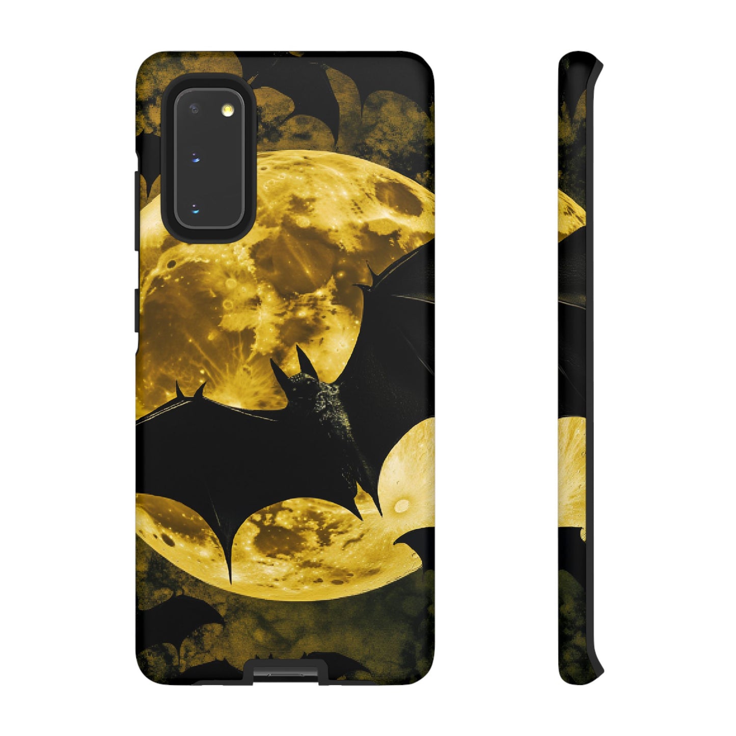 Gothic Bat and Moon Phone Case - Spooky Halloween Phone Cases for iPhone 16 15 14 13 12 11, Samsung Galaxy & Google Pixel