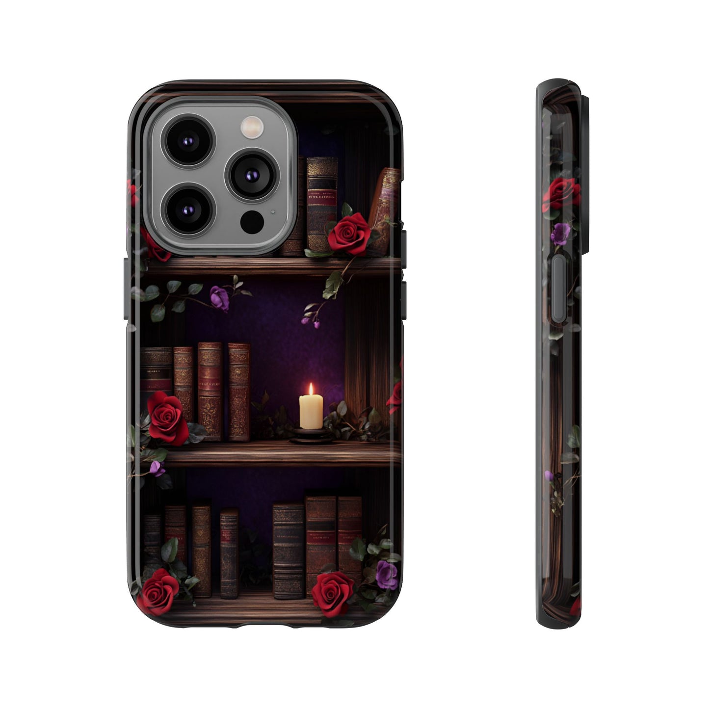 Vintage Books Phone Case - Goth Dark Academia Library Phone Cases for iPhone 16 15 14 13 12 11, Samsung Galaxy & Google Pixel