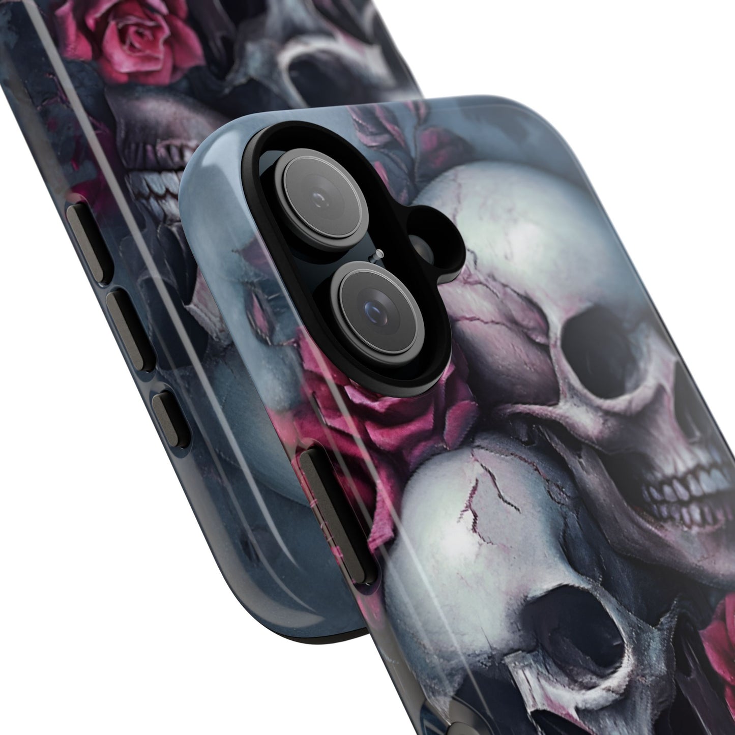 Skulls and Roses Phone Case - Gothic Dark Romance Phone Cases - iPhone 16 15 14 13 12 11, Samsung Galaxy & Google Pixel Phone Covers