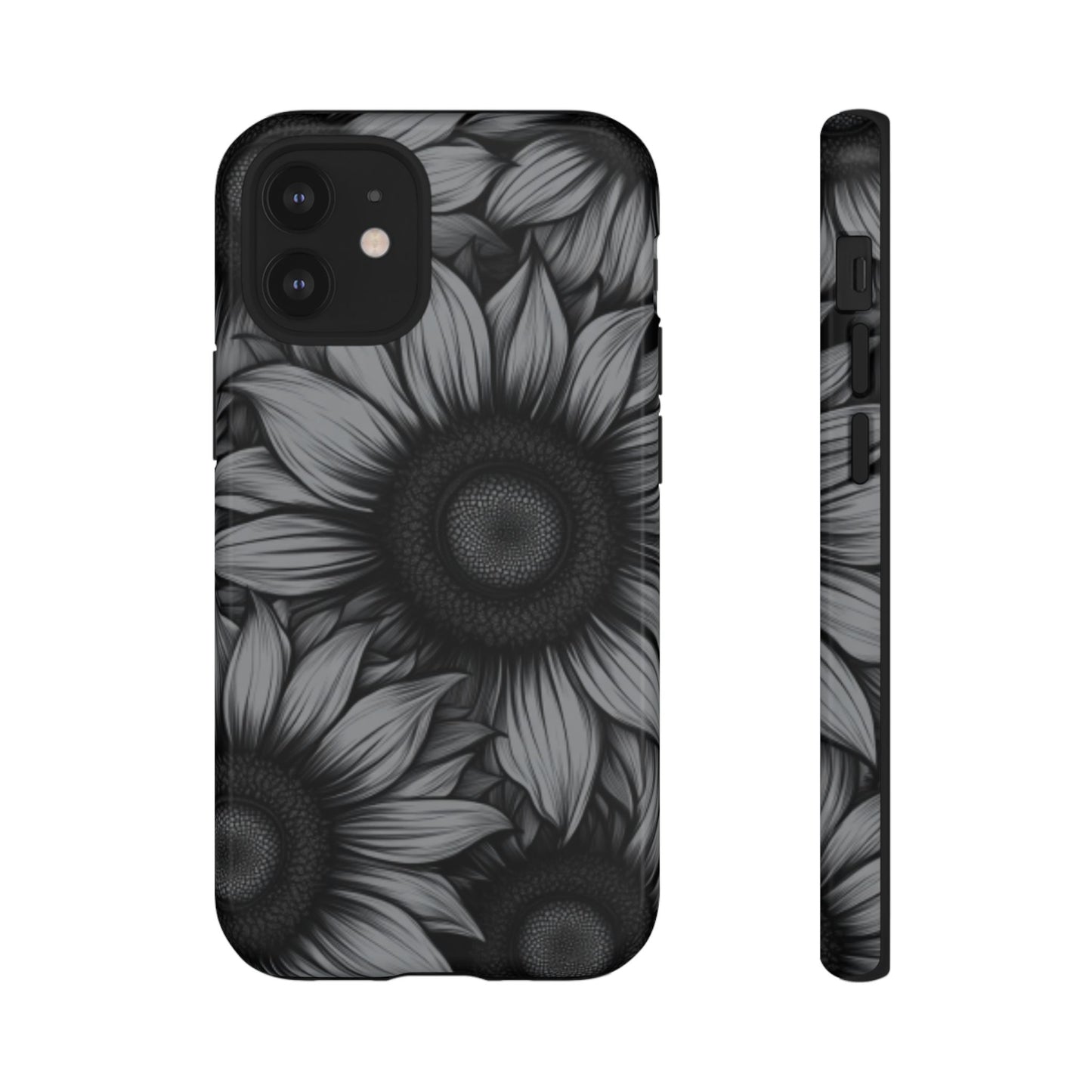 Sunflower Phone Case - Dark Gothic Floral Phone Cases - Phone 16 15 14 13 12 11, Samsung Galaxy & Google Pixel Phone Covers