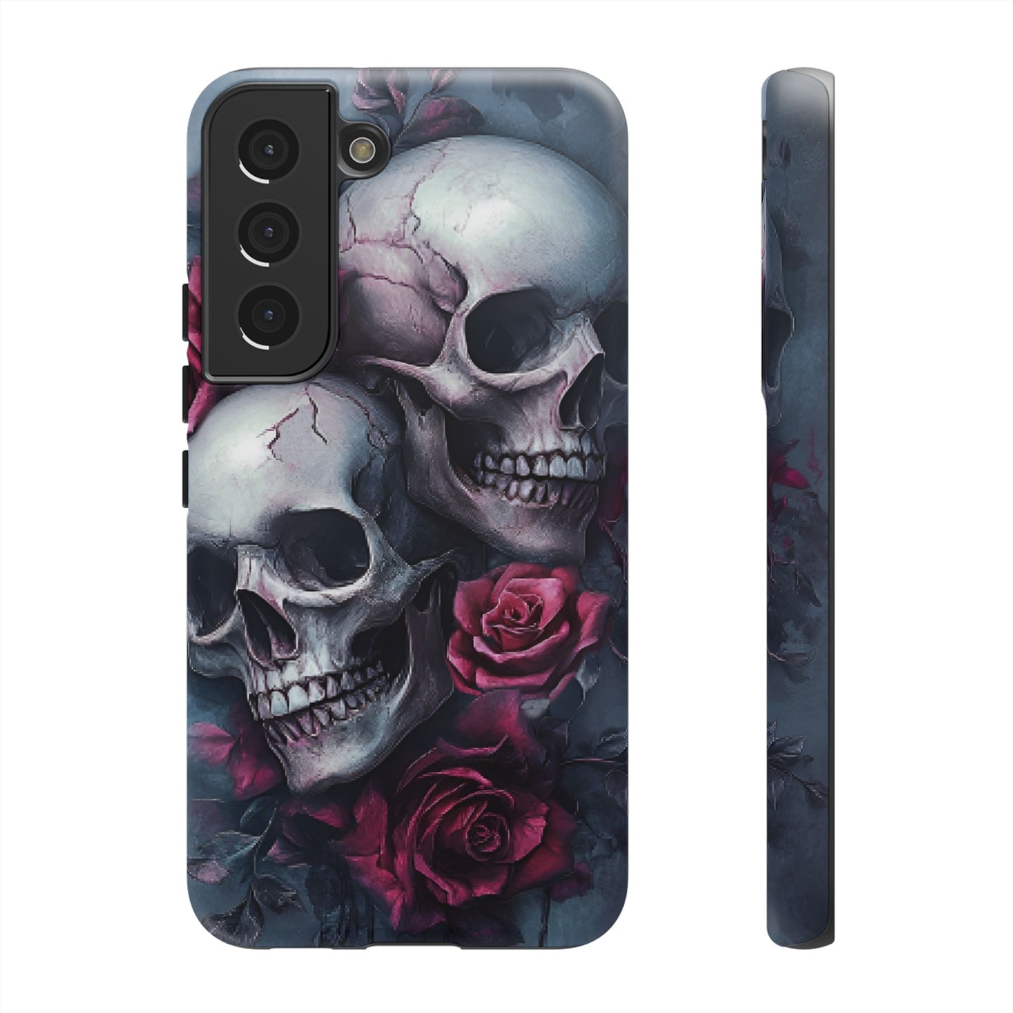 Skulls and Roses Phone Case - Gothic Dark Romance Phone Cases - iPhone 16 15 14 13 12 11, Samsung Galaxy & Google Pixel Phone Covers