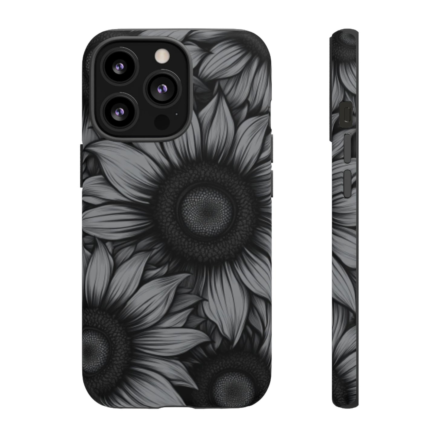 Sunflower Phone Case - Dark Gothic Floral Phone Cases - Phone 16 15 14 13 12 11, Samsung Galaxy & Google Pixel Phone Covers