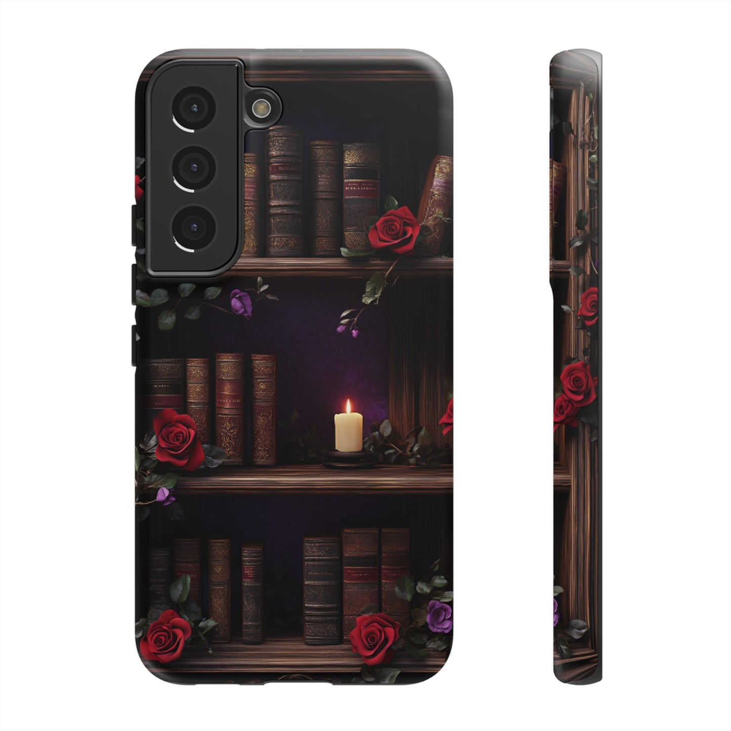 Vintage Books Phone Case - Goth Dark Academia Library Phone Cases for iPhone 16 15 14 13 12 11, Samsung Galaxy & Google Pixel