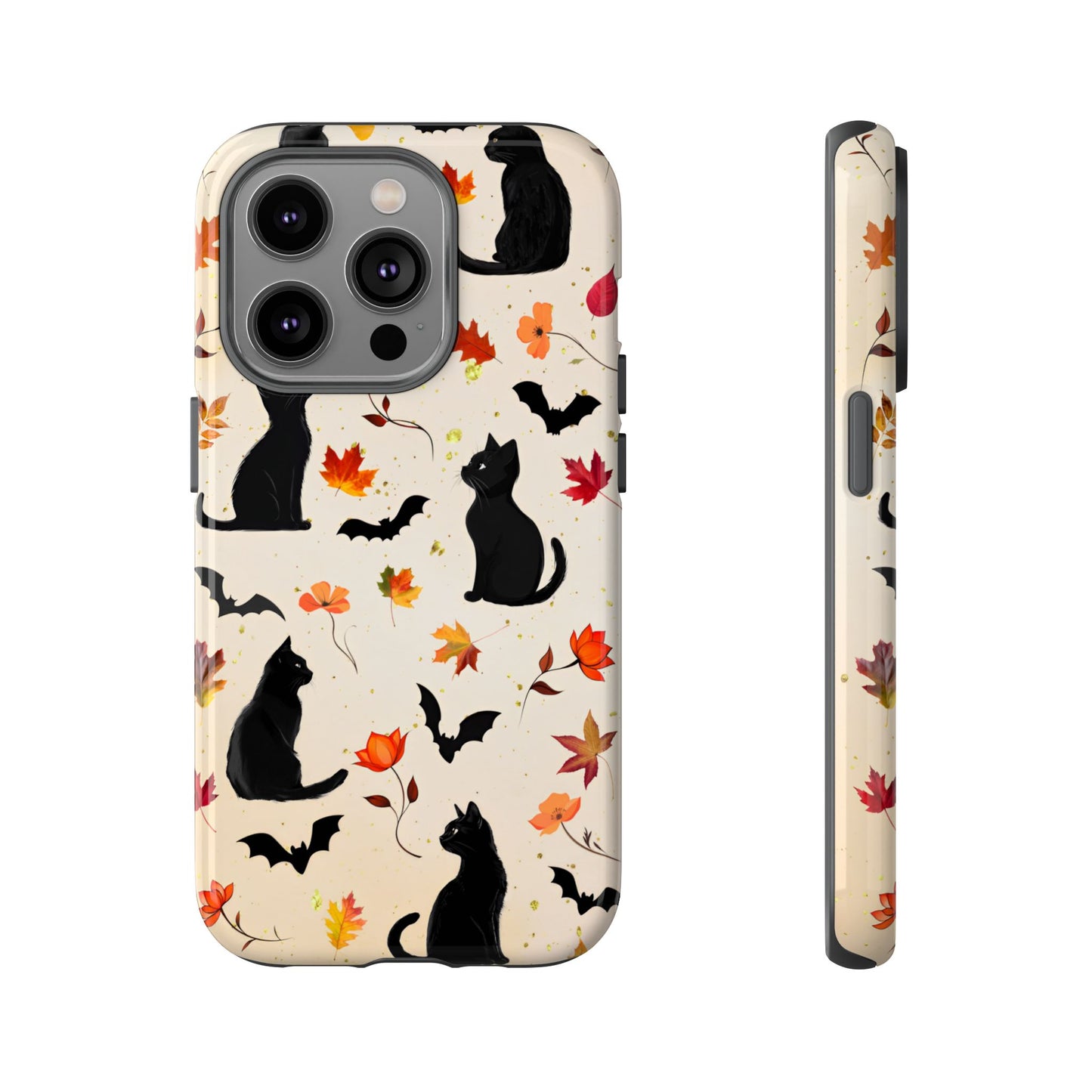 Cute Black Cats Halloween Phone Case - Aesthetic Fall Phone Cases - iPhone 16 15 14 13 12 11, Samsung Galaxy & Google Pixel Phone Covers