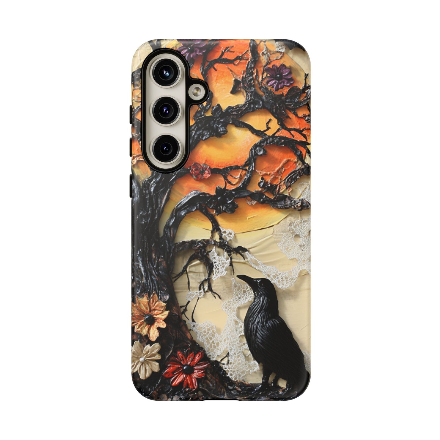 Gothic Raven Phone Case - Fantasy Goth Phone Cases for iPhone 16 15 14 13 12 11, Samsung Galaxy & Google Pixel