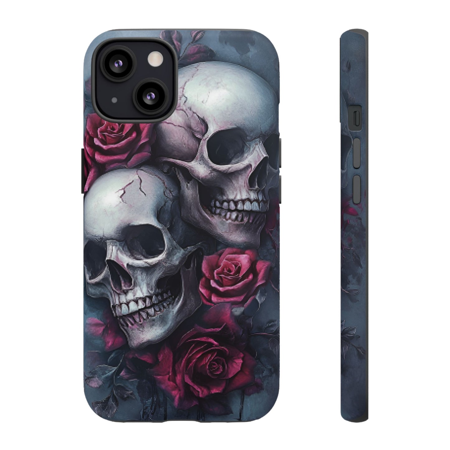 Skulls and Roses Phone Case - Gothic Dark Romance Phone Cases - iPhone 16 15 14 13 12 11, Samsung Galaxy & Google Pixel Phone Covers