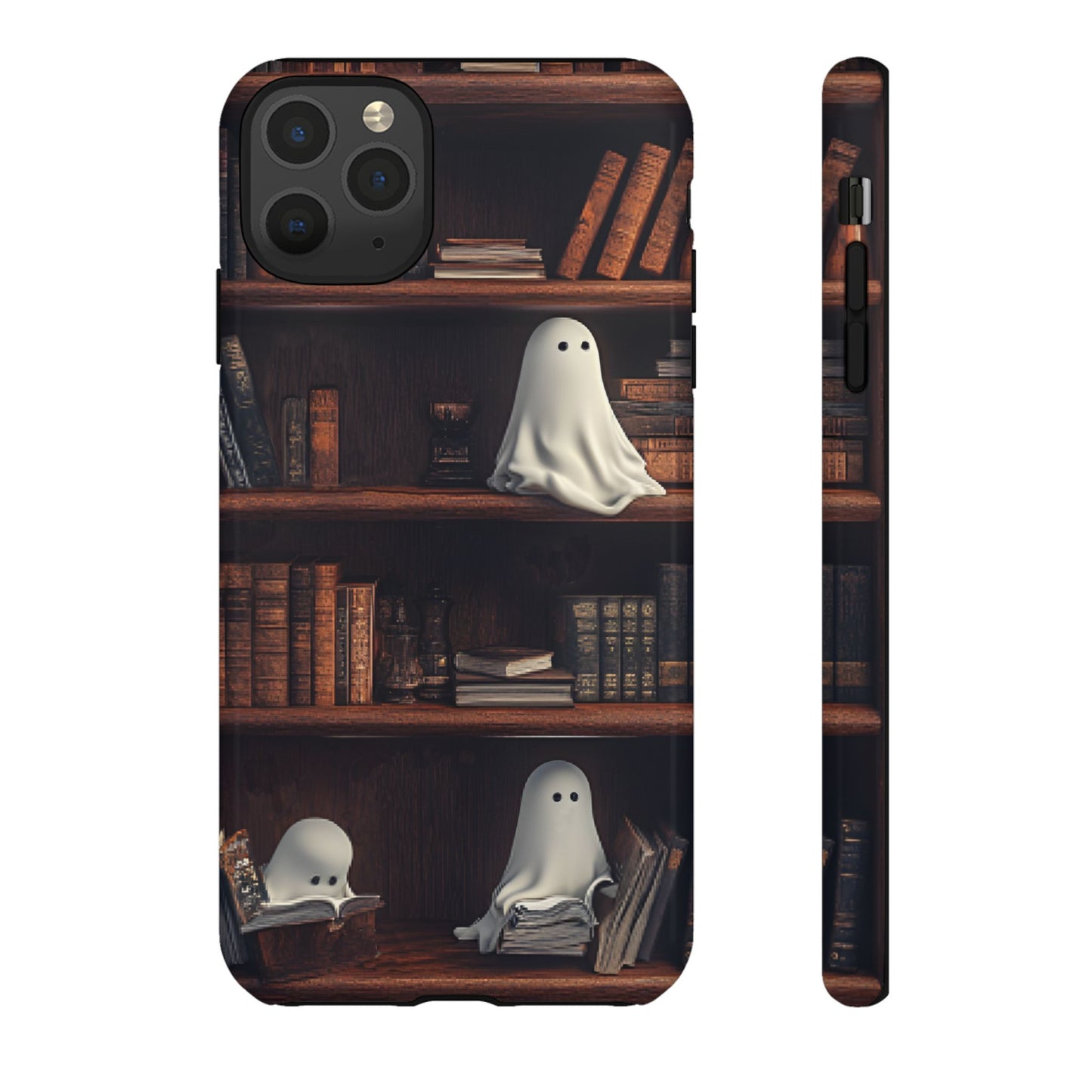 Bookish Ghost Phone Case - iPhone 16 15 14 13 12 11, Samsung Galaxy & Google Pixel Phone Covers - Boo and Bewear