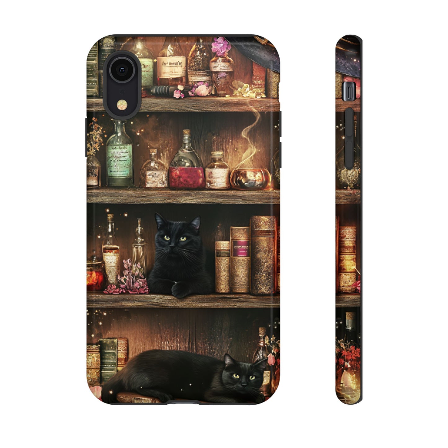 Witch Phone Case - Witchy Books Potions and Black Cats - iPhone 16 15 14 13 12 11, Samsung Galaxy & Google Pixel Phone Covers - Boo and Bewear