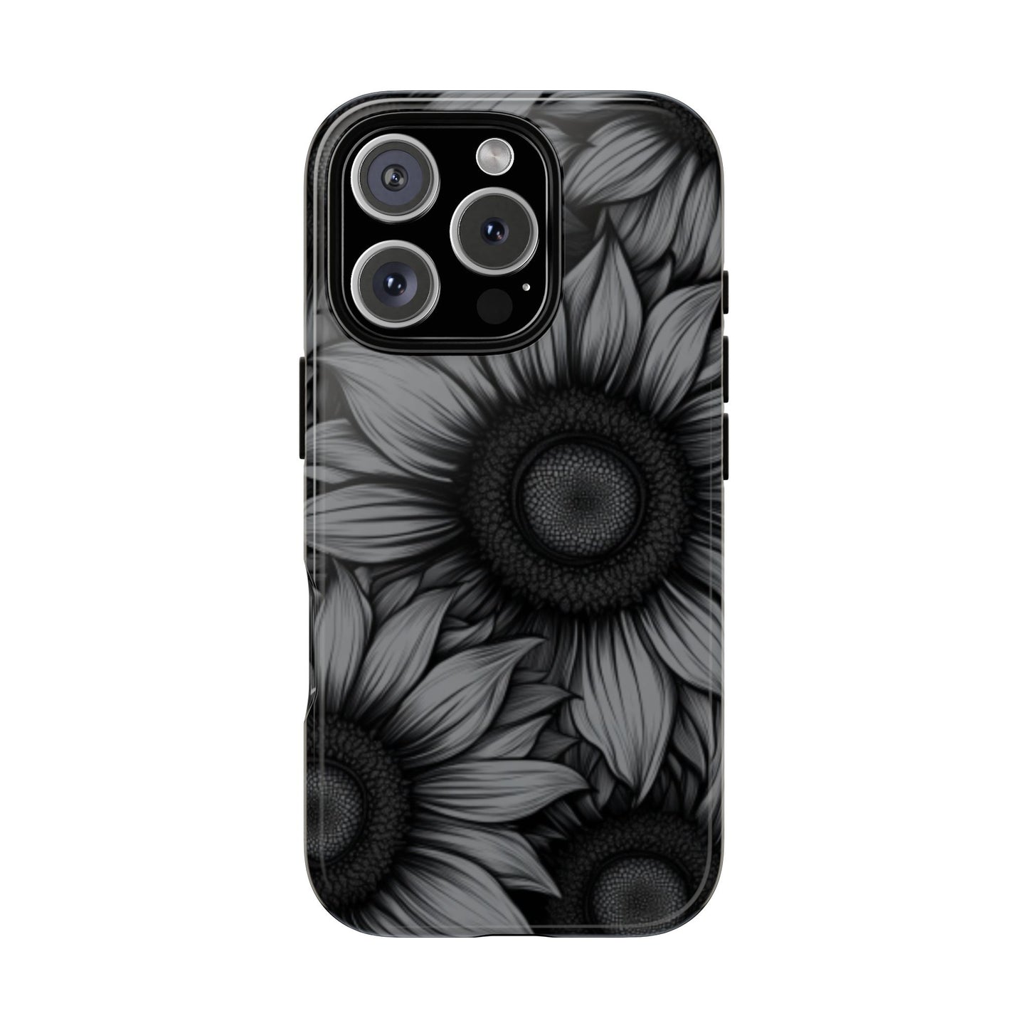 Sunflower Phone Case - Dark Gothic Floral Phone Cases - Phone 16 15 14 13 12 11, Samsung Galaxy & Google Pixel Phone Covers