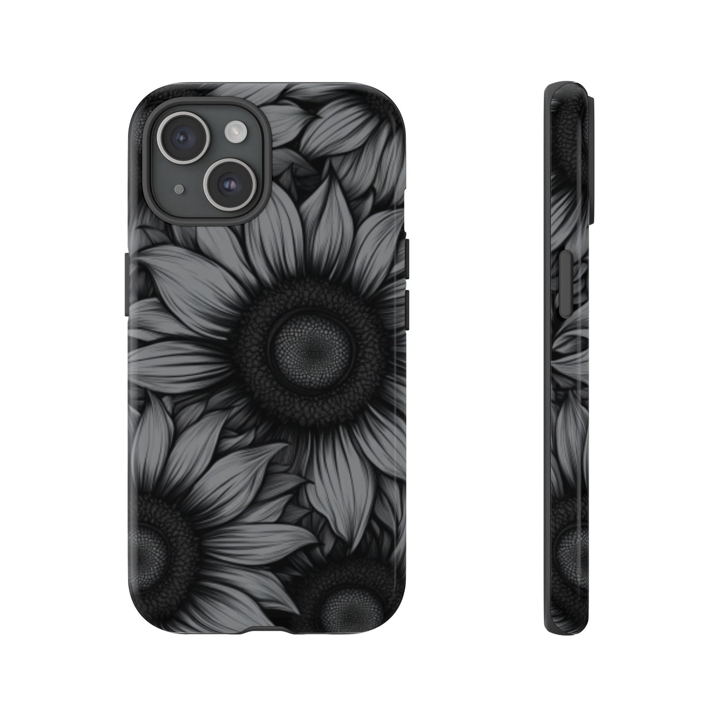 Sunflower Phone Case - Dark Gothic Floral Phone Cases - Phone 16 15 14 13 12 11, Samsung Galaxy & Google Pixel Phone Covers