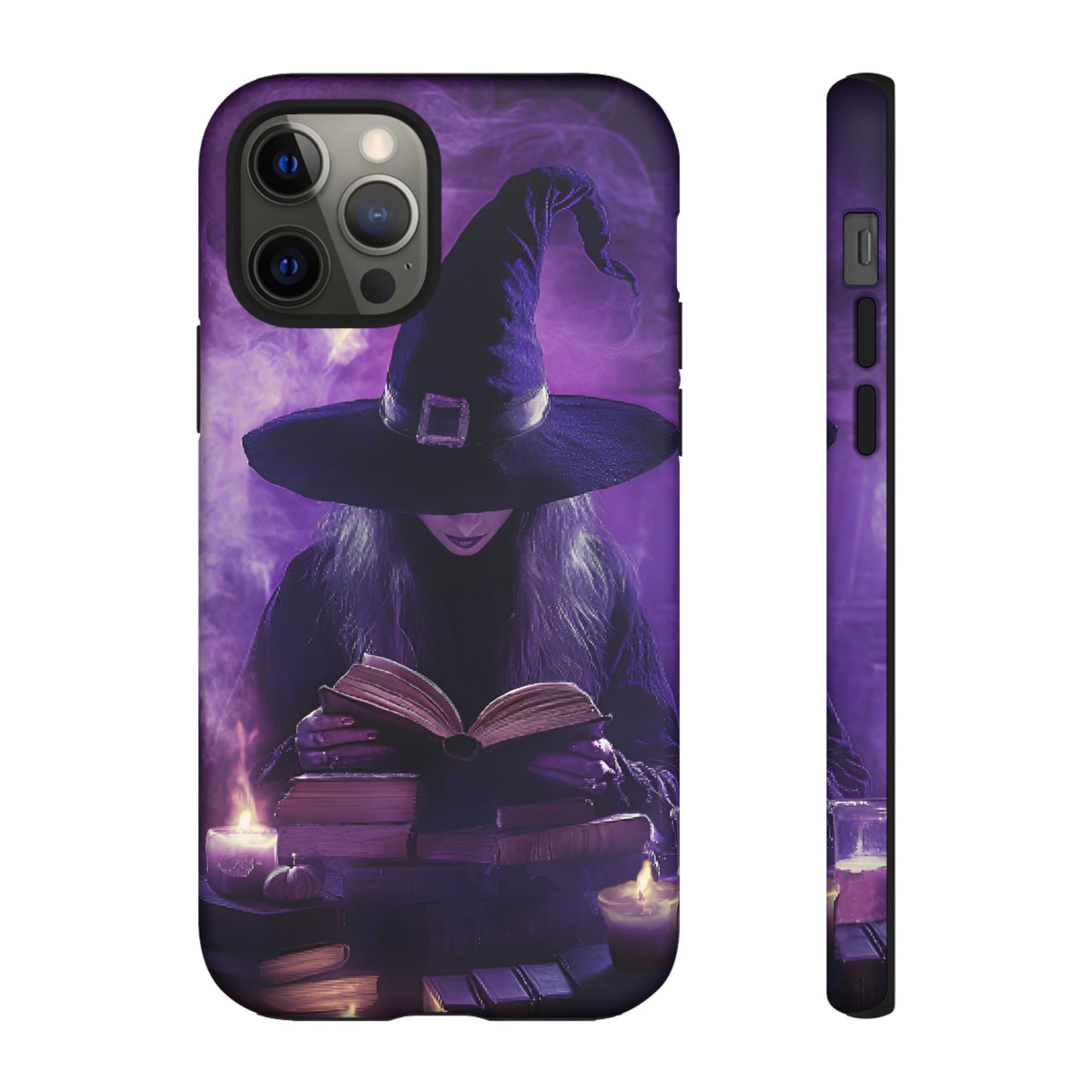 Witch Reading Book Phone Case - Witchy  Halloween Phone Cases - iPhone 16 15 14 13 12 11, Samsung Galaxy & Google Pixel Phone Covers