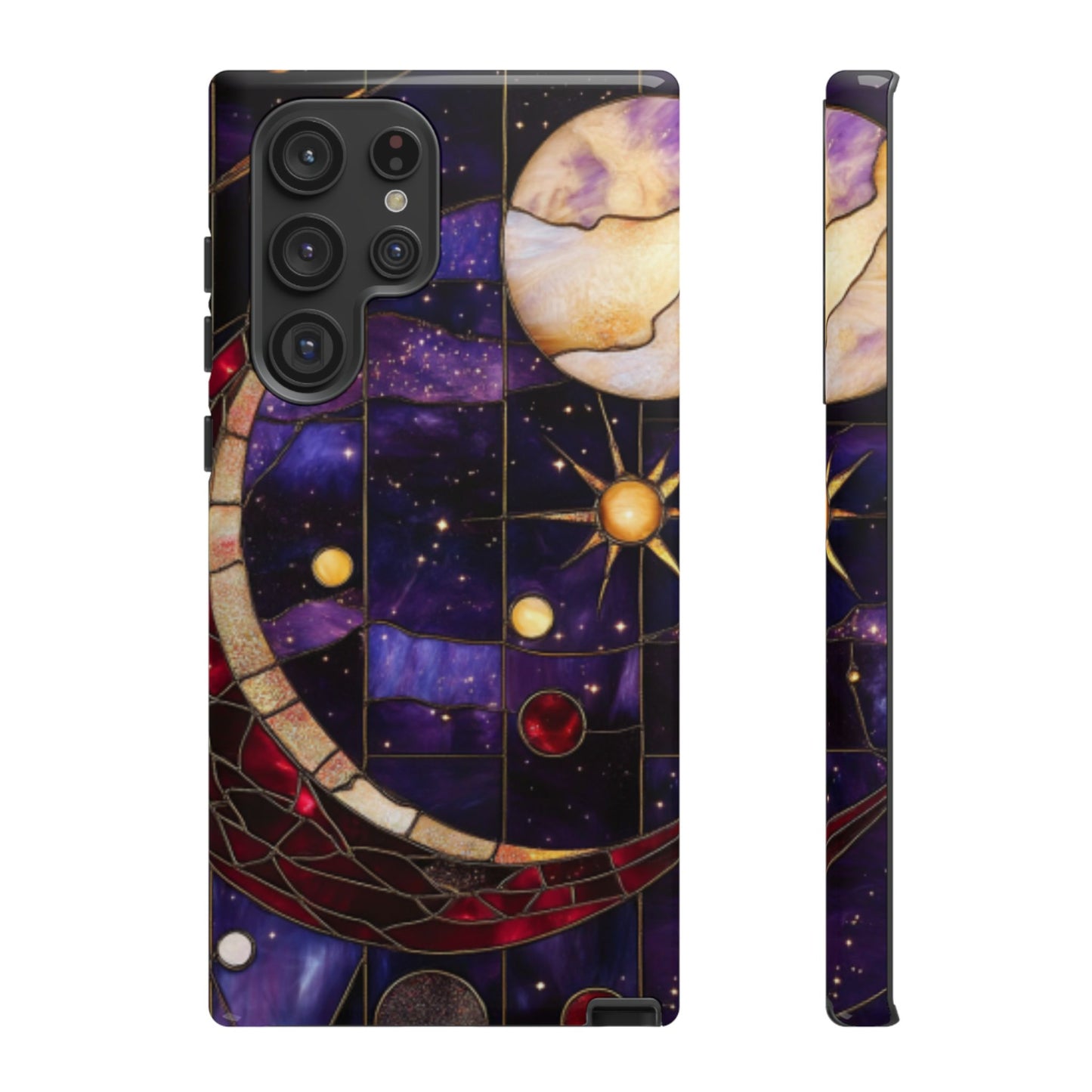 Celestial Stained Glass Phone Case - iPhone 16 15 14 13 12 11, Samsung Galaxy & Google Pixel Phone Covers