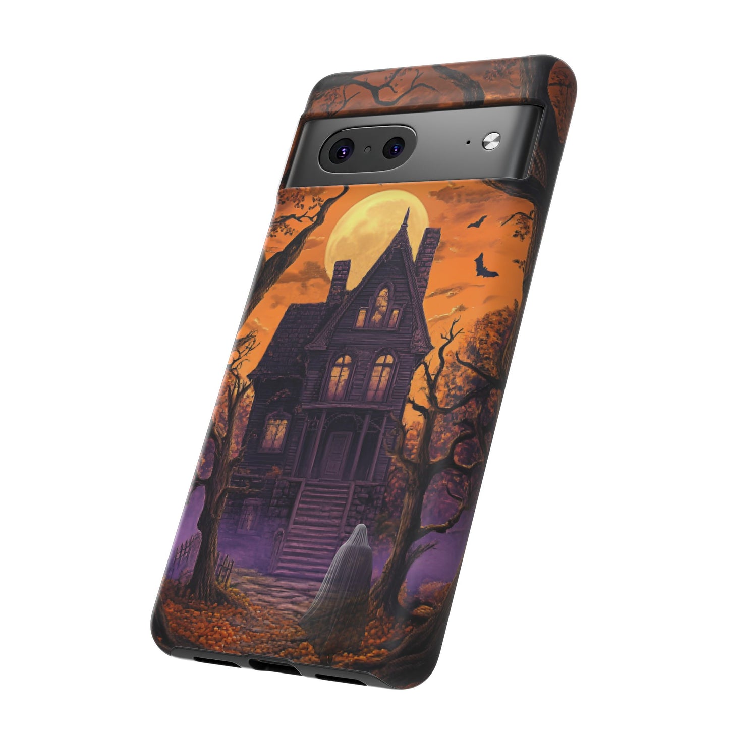 Halloween Haunted Mansion and Ghost Phone Case - Spooky Season Phone Cases - iPhone 16 15 14 13 12 11, Samsung Galaxy & Google Pixel Phone Covers