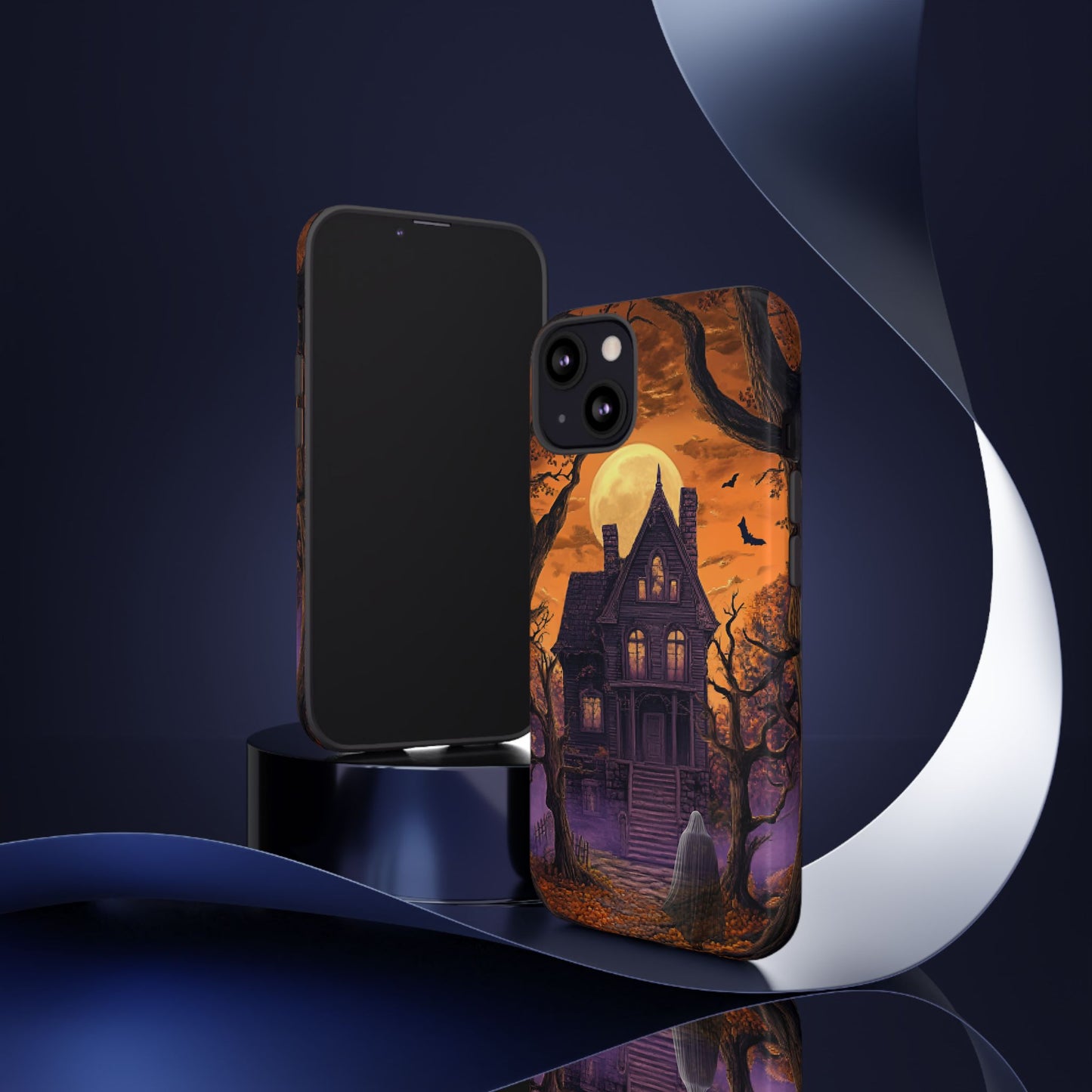 Halloween Haunted Mansion and Ghost Phone Case - Spooky Season Phone Cases - iPhone 16 15 14 13 12 11, Samsung Galaxy & Google Pixel Phone Covers