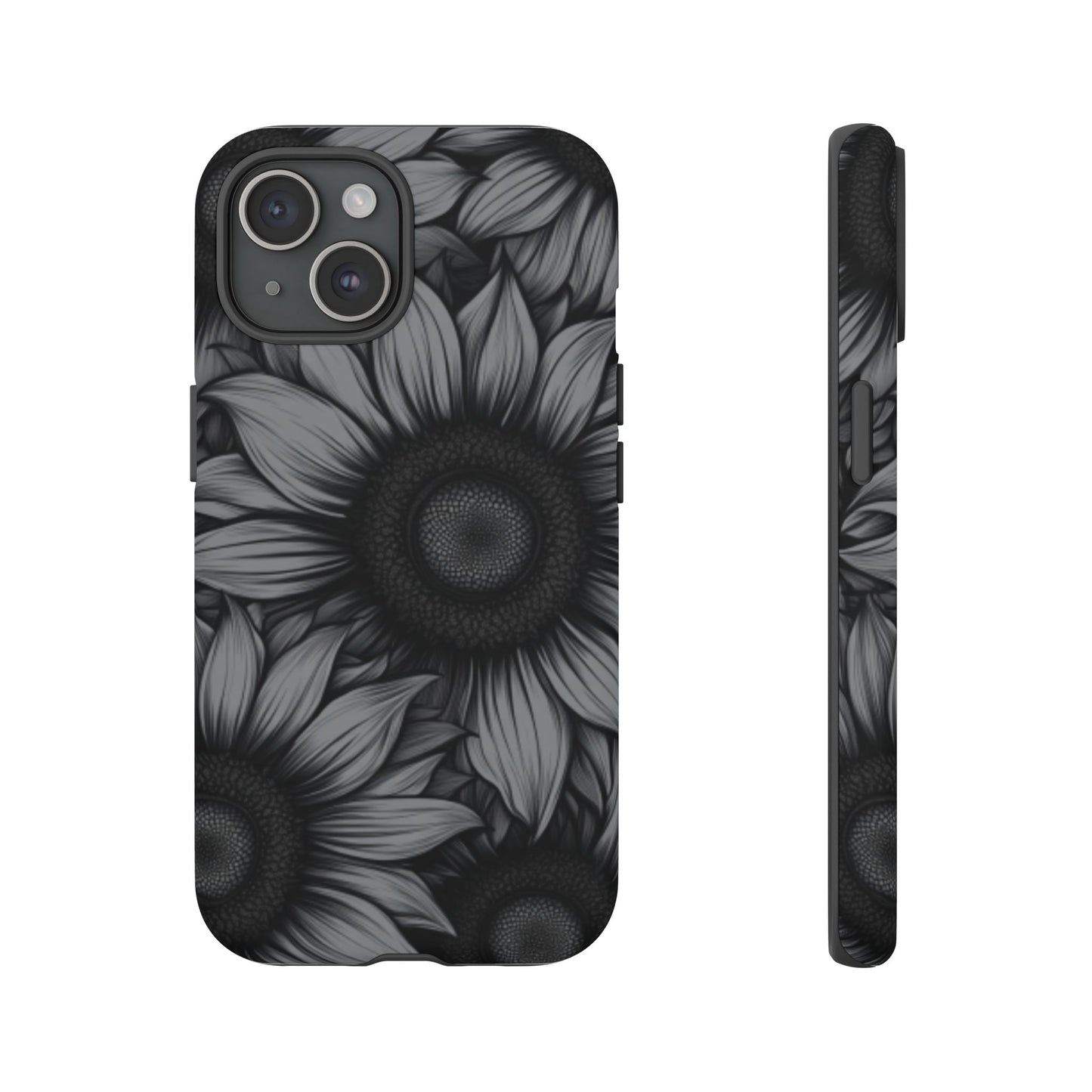 Sunflower Phone Case - Dark Gothic Floral Phone Cases - Phone 16 15 14 13 12 11, Samsung Galaxy & Google Pixel Phone Covers