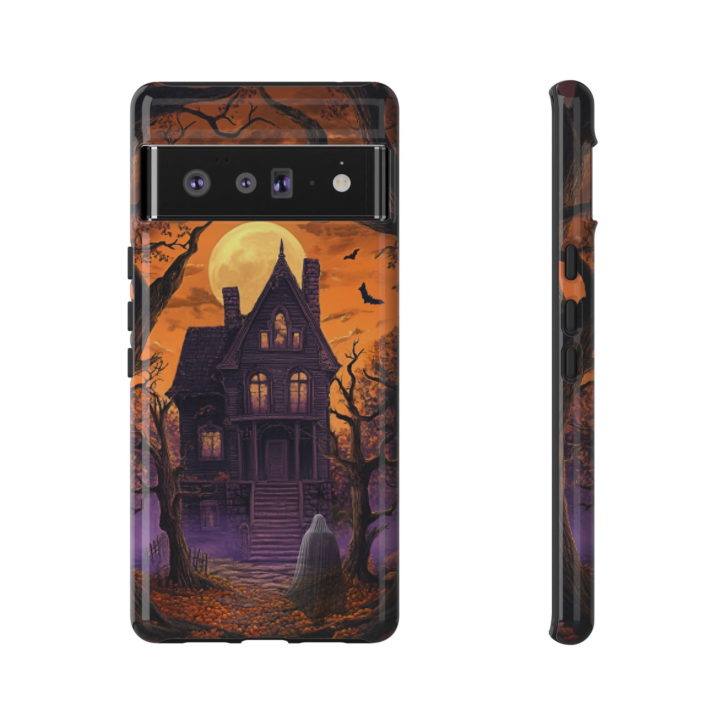 Halloween Haunted Mansion and Ghost Phone Case - Spooky Season Phone Cases - iPhone 16 15 14 13 12 11, Samsung Galaxy & Google Pixel Phone Covers