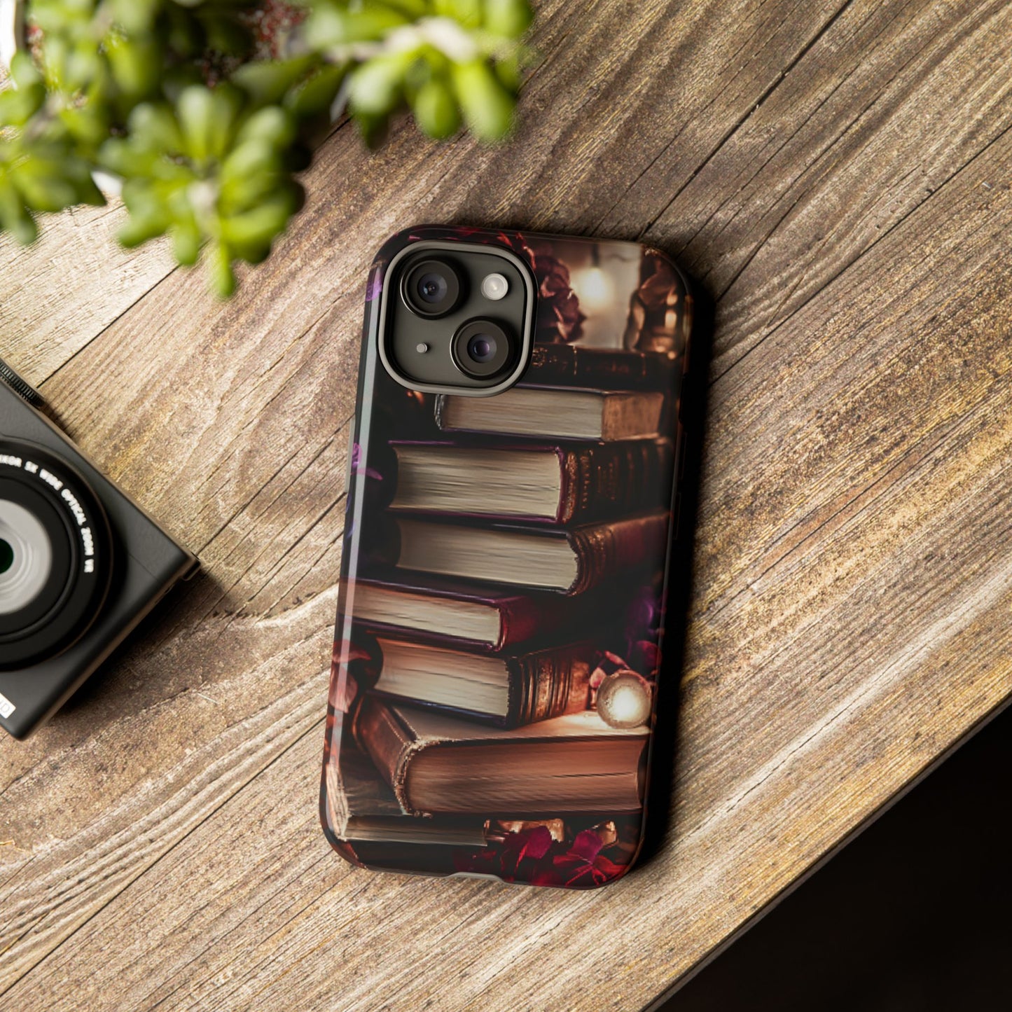 Book Lover Phone Case - Vintage Dark Academia Books - iPhone 16 15 14 13 12 11, Samsung Galaxy & Google Pixel Phone Covers